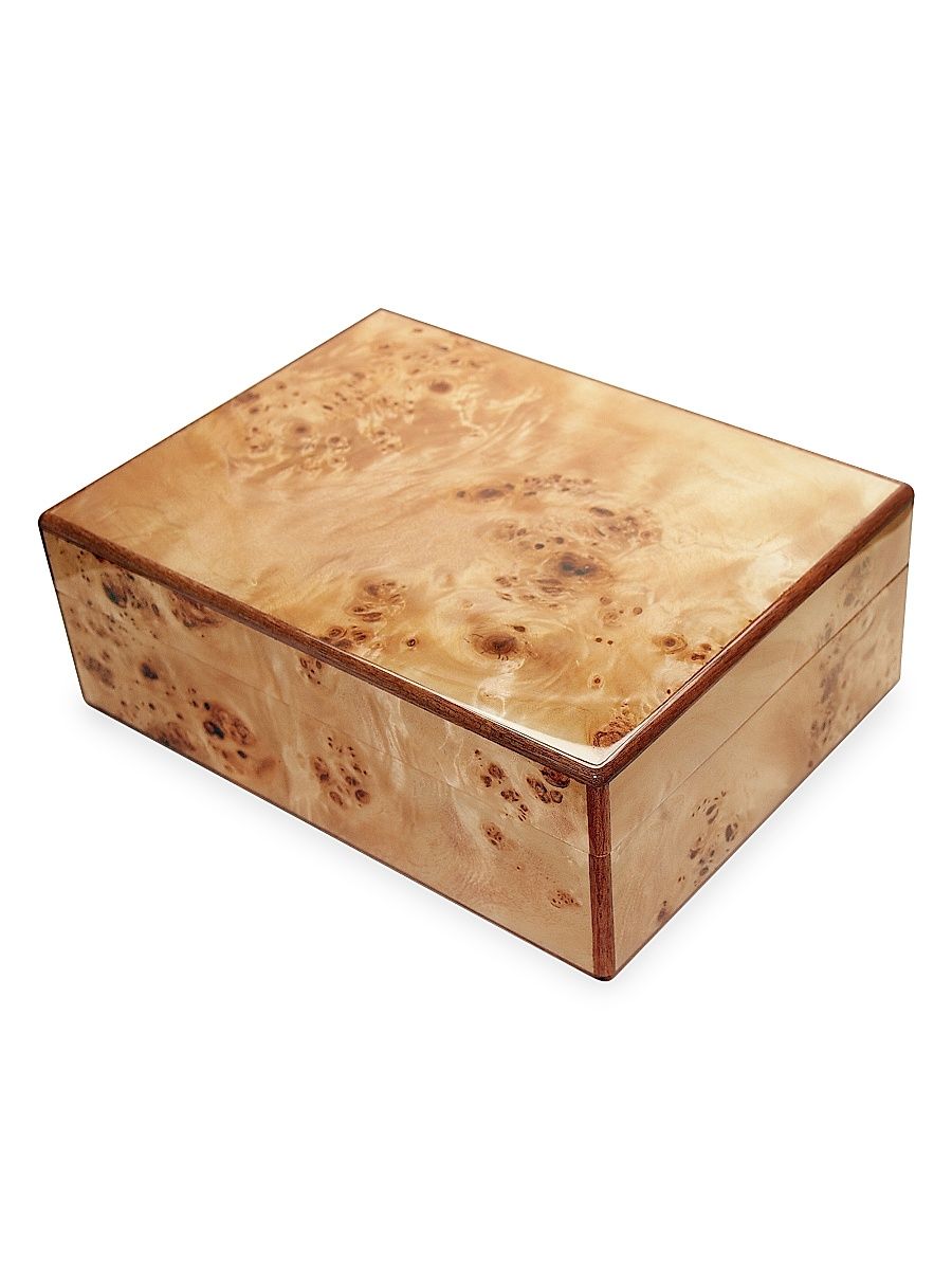 Natural Burl Wood Box - Natural