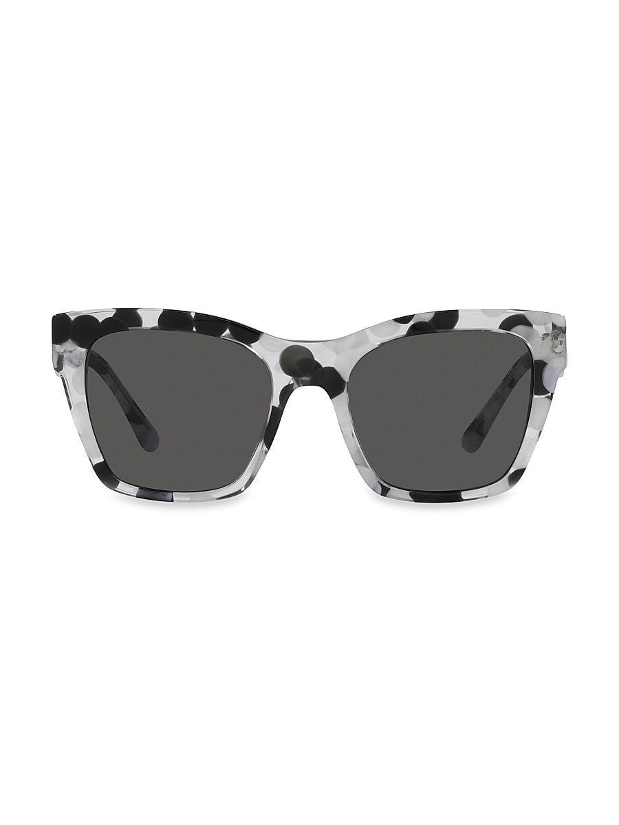 Women's 53MM Square Sunglasses - White Black