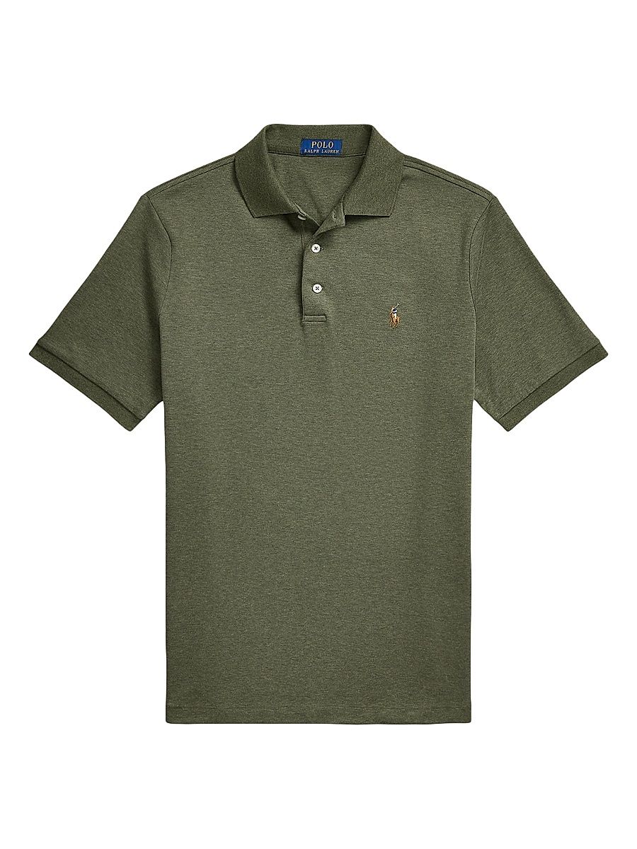 Men's Classic-Fit Soft Cotton Polo Shirt - Service Green Heather - Size XXL