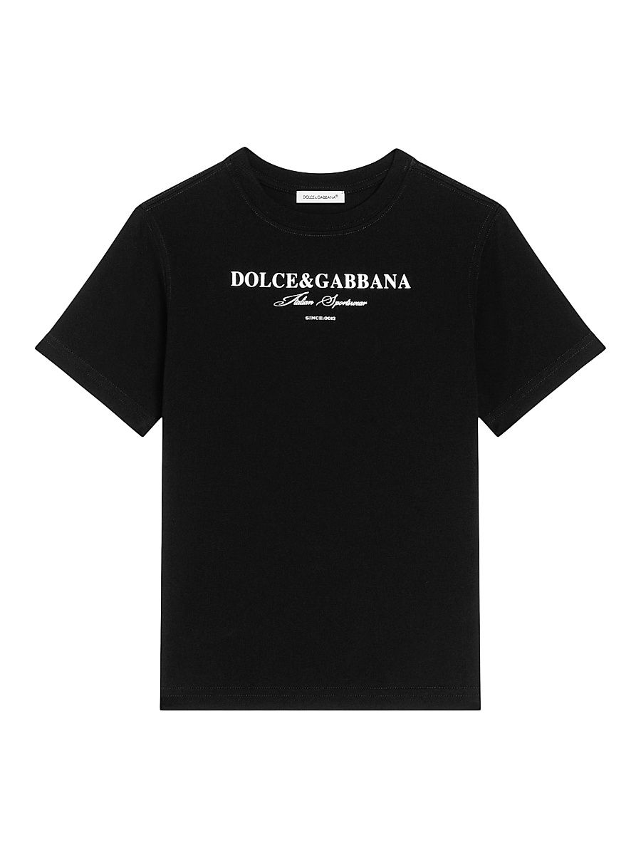 Little Boy's & Boy's Logo Cotton T-Shirt - Nero - Size 12