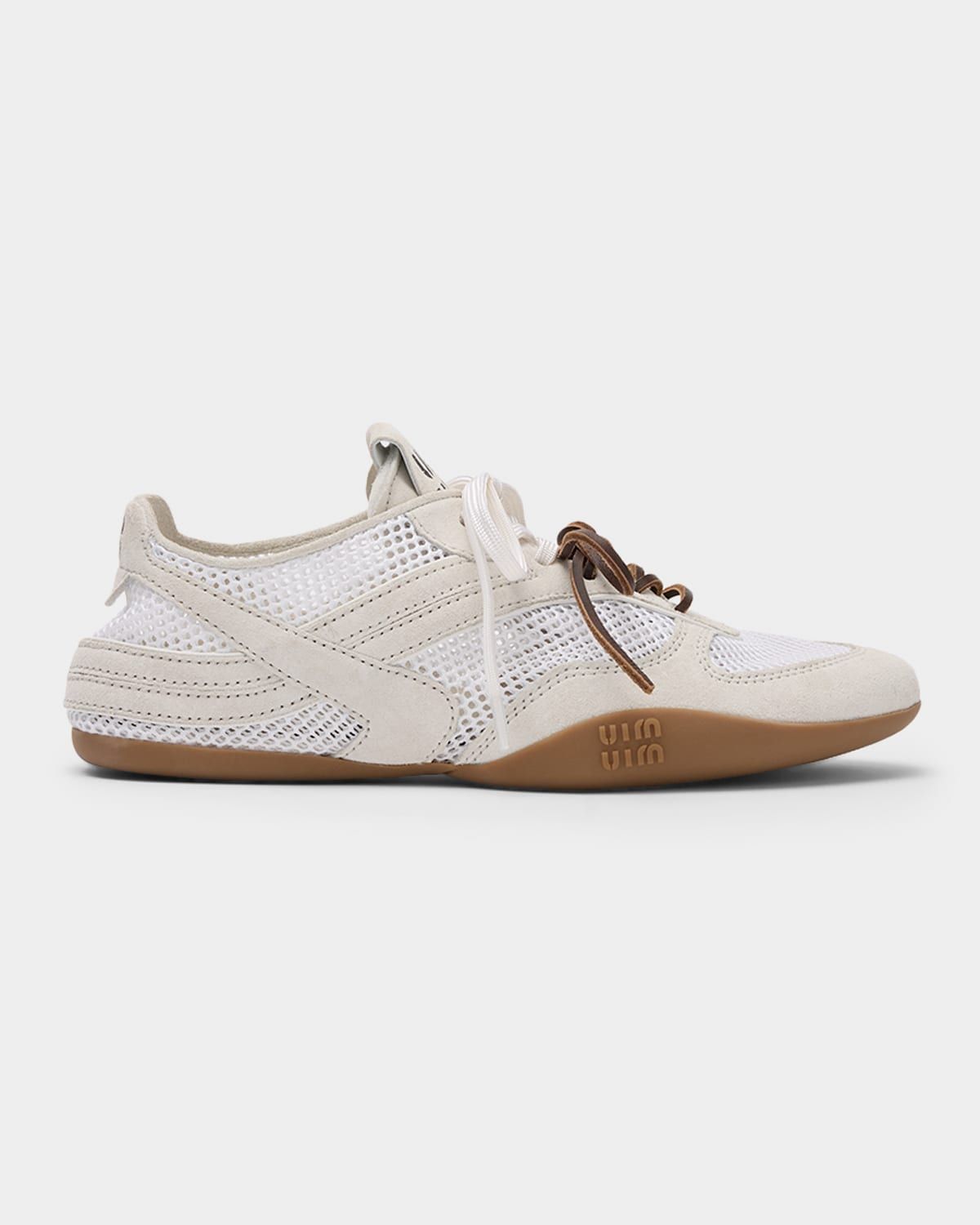 Gymnasium Mesh and Suede Low-Top Sneakers