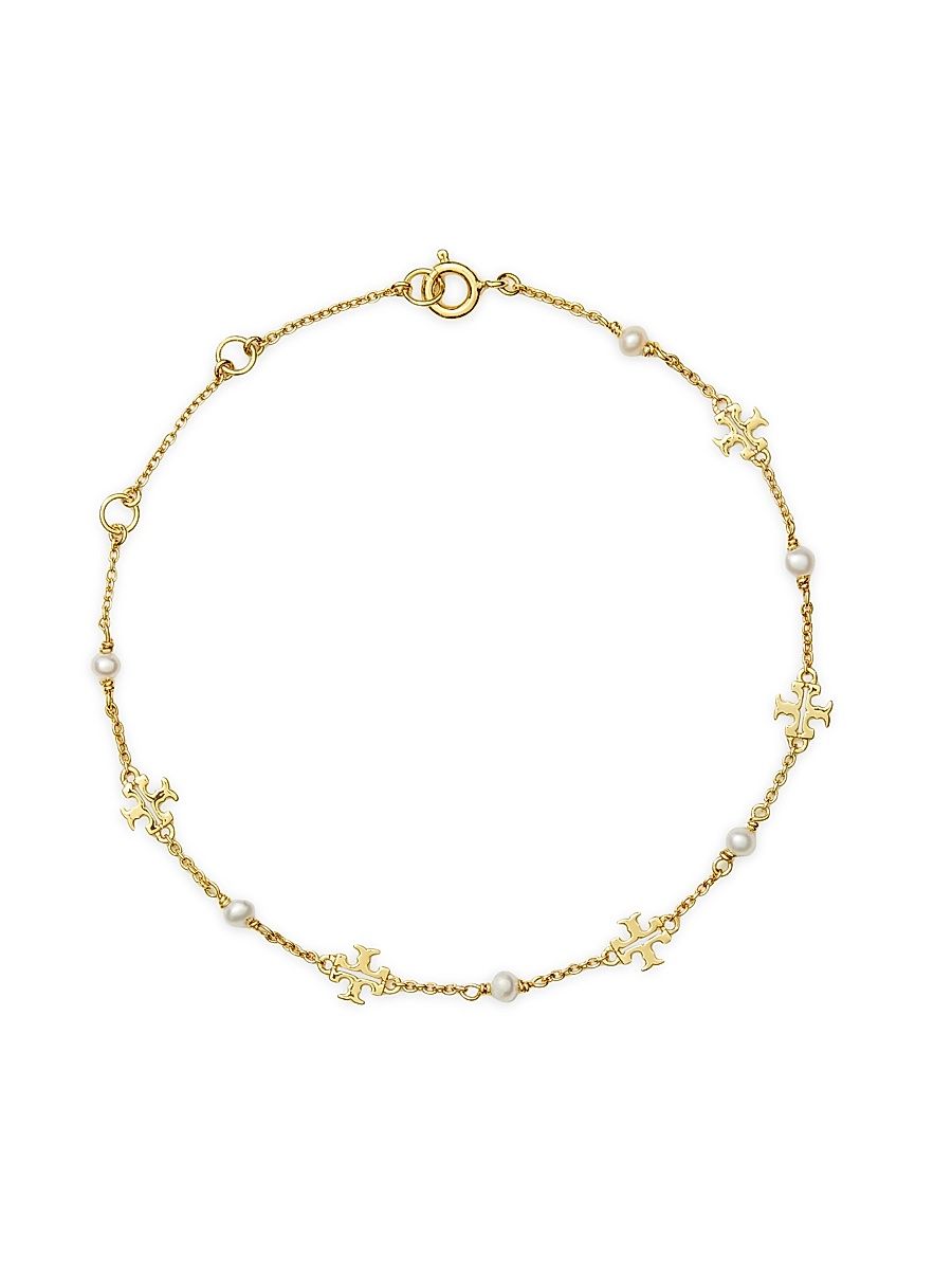 Women's Kira 18K-Gold-Plated & Cultured Pearl Bracelet - Gold Pearl