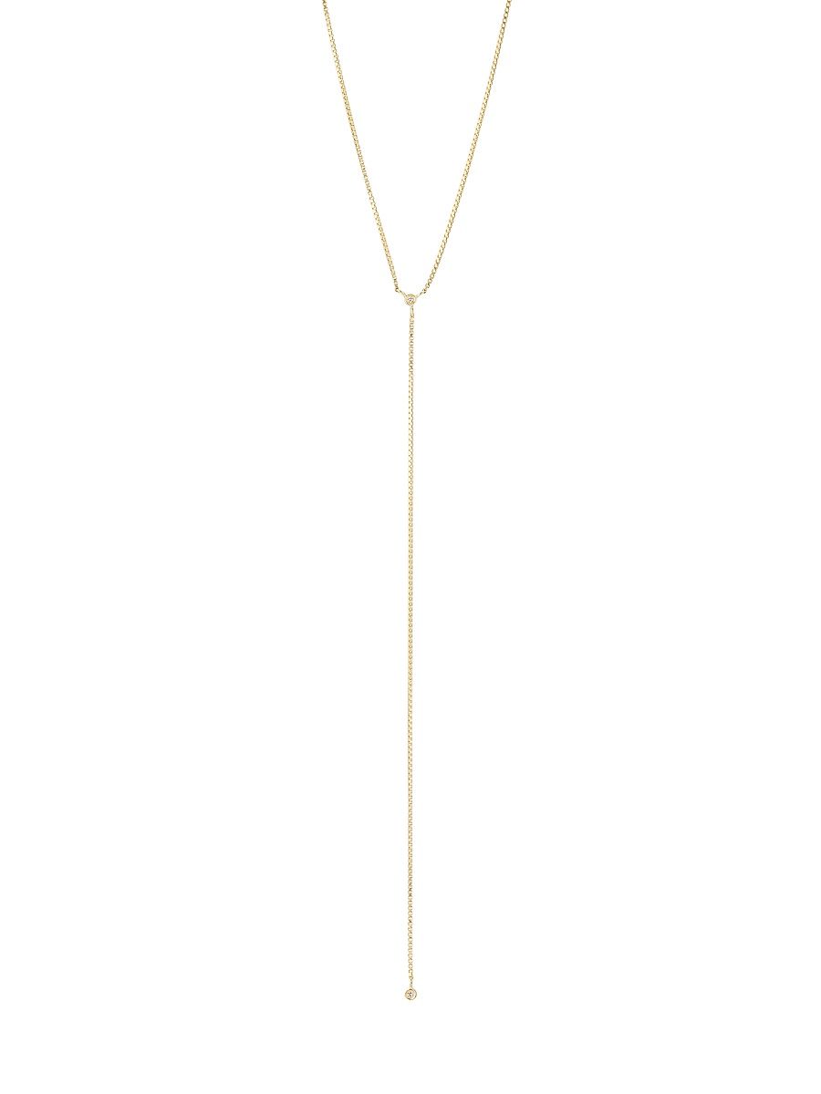 Women's Mallory 14K Yellow Gold & 0.03 TCW Diamond Lariat Necklace