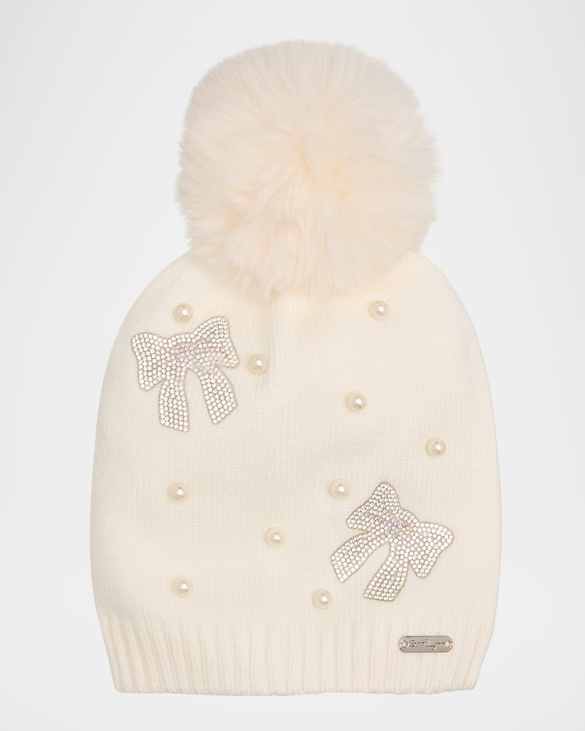 Slouchy Faux Pearl Beanie