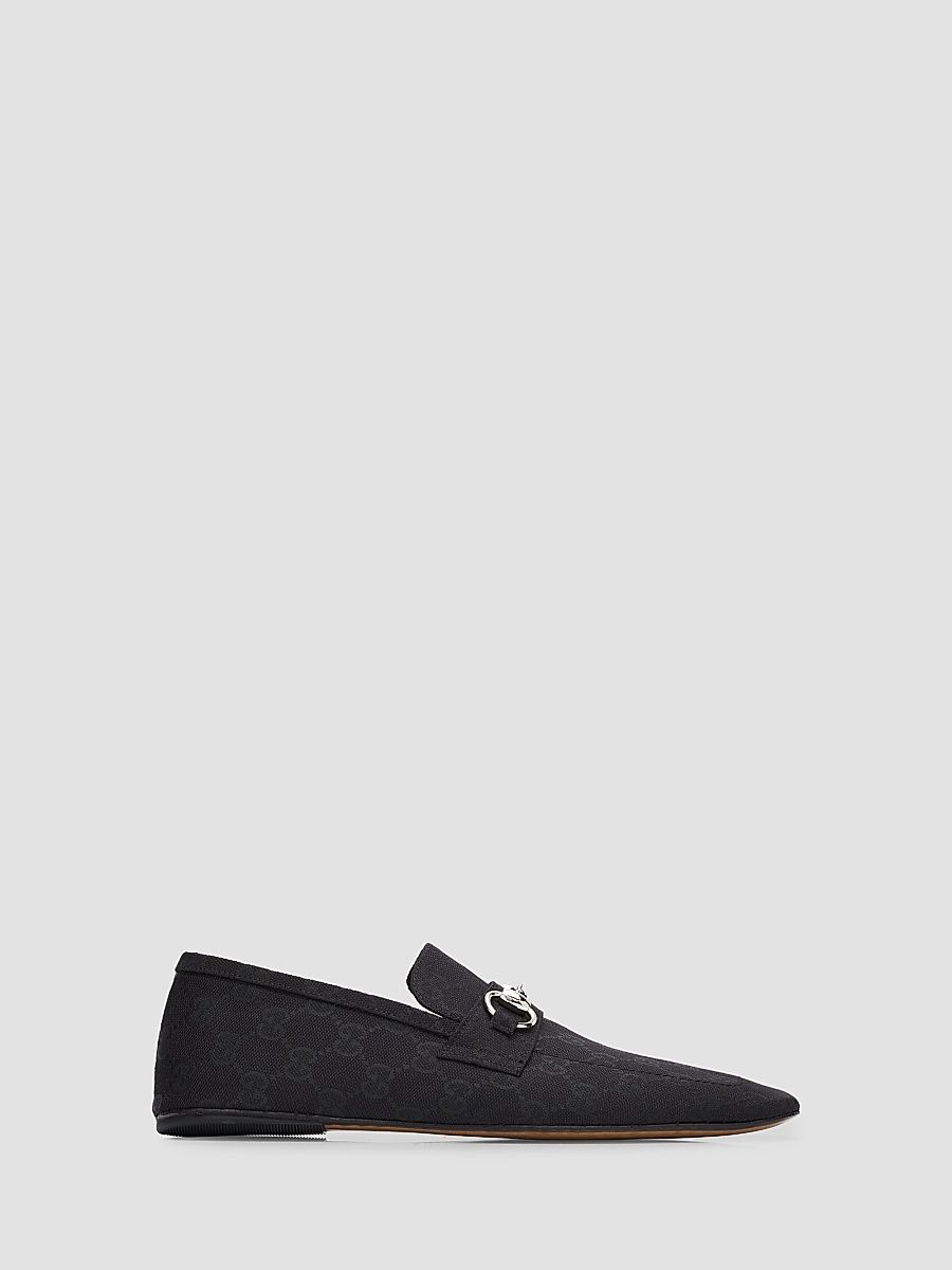 Women's Ragazzo GG Monogram Canvas Loafers - Black - Size 5