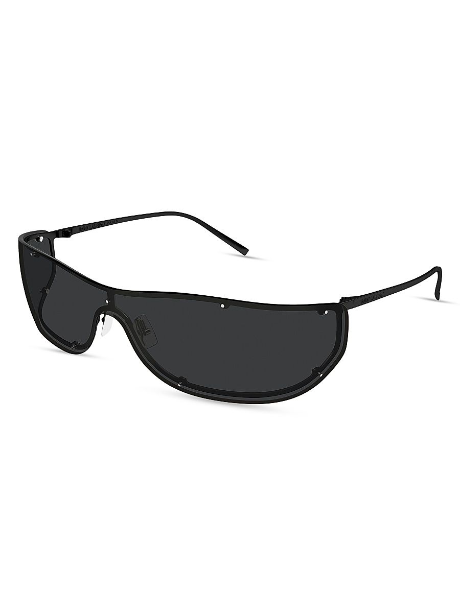 Men's 99MM Shield Sunglasses - Black