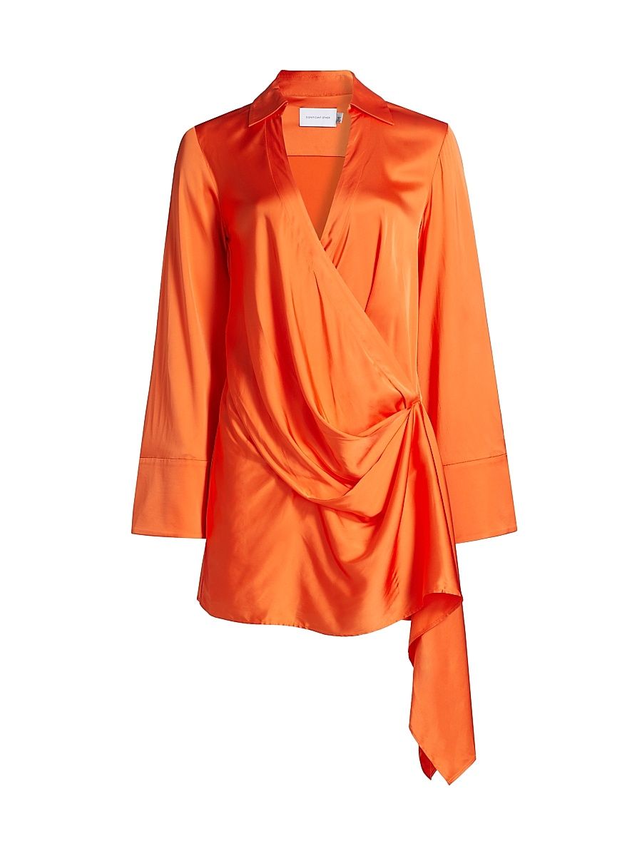 Women's Elaina Wrap Mini Shirtdress - Paprika - Size 4