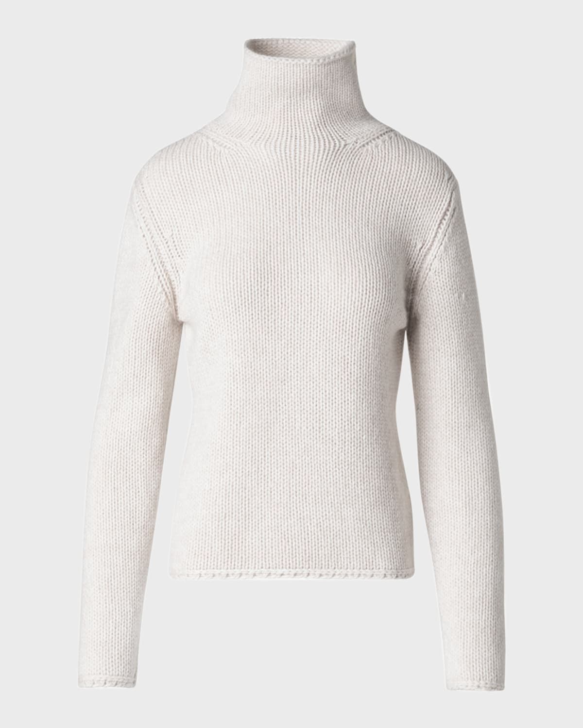 Cashmere-Blend Two-Tone Mouline Knit Sweater