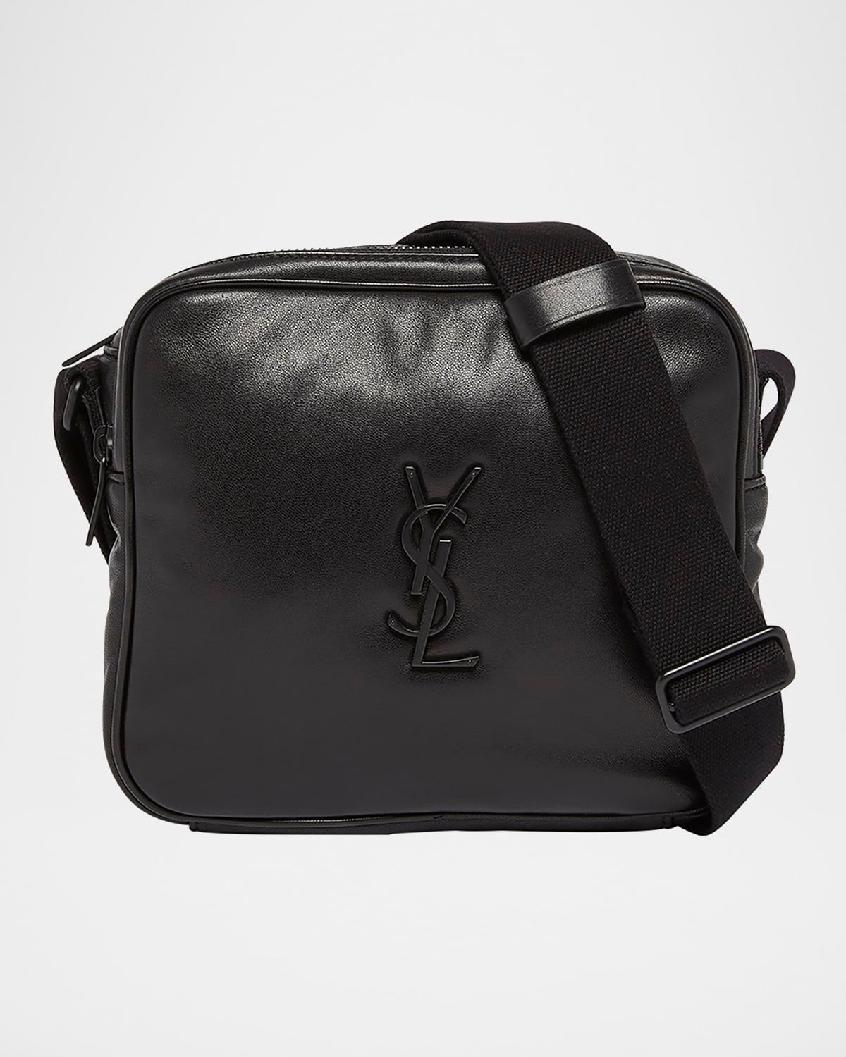 Men & apos;s Niki YSL Cube Camera Bag in Leather