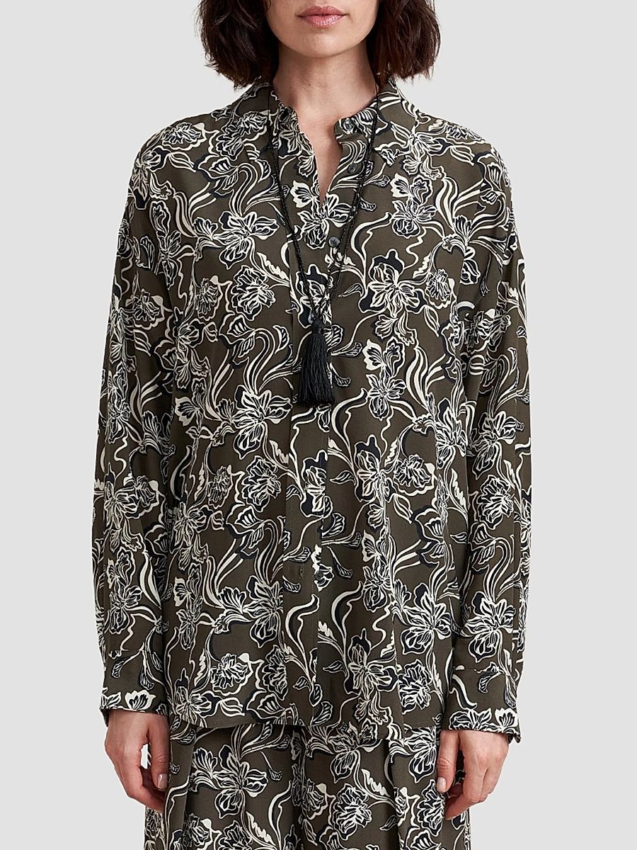 Women's Shelby Shirt - Taupe Floral - Size XL