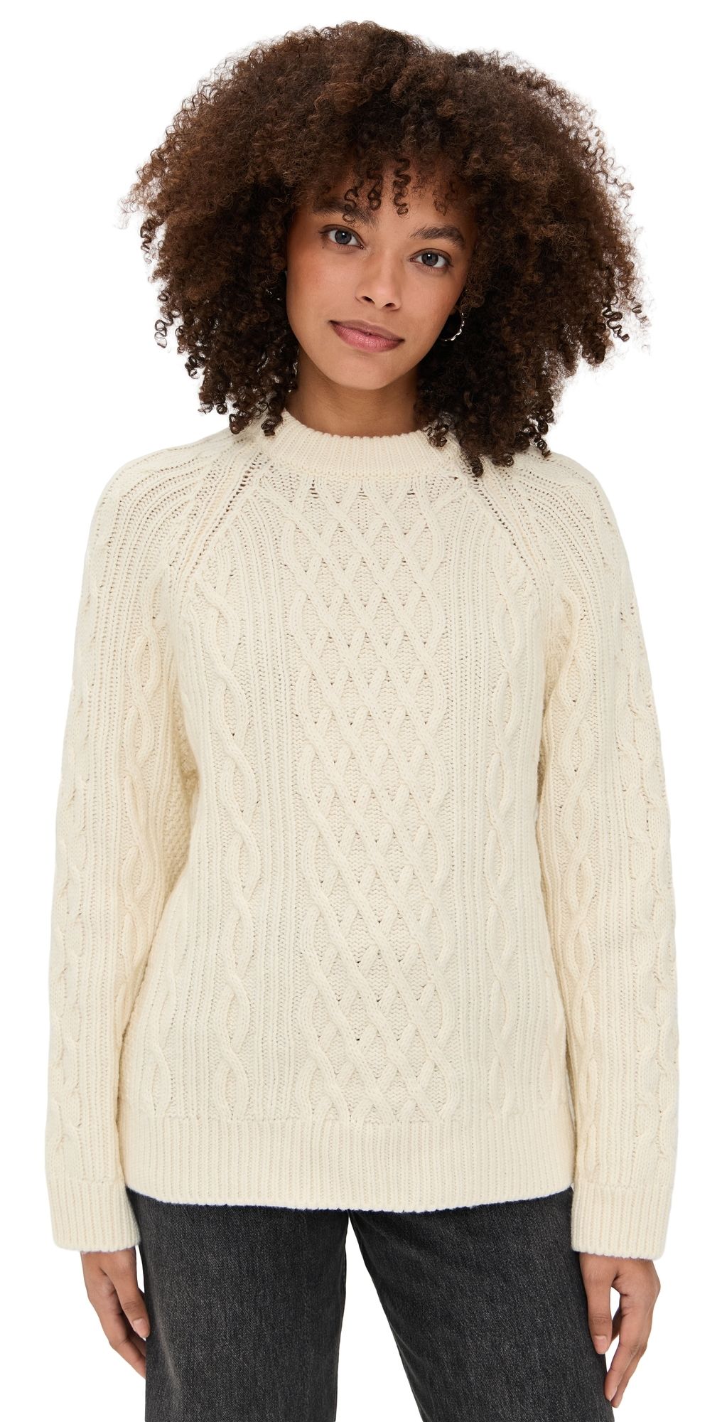 ANINE BING Louie Sweater Ivory L