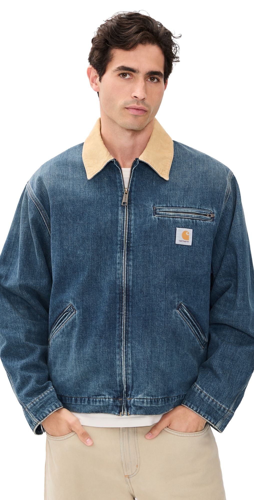Carhartt WIP OG Detroit Jacket Blue/Dusty H Brown L