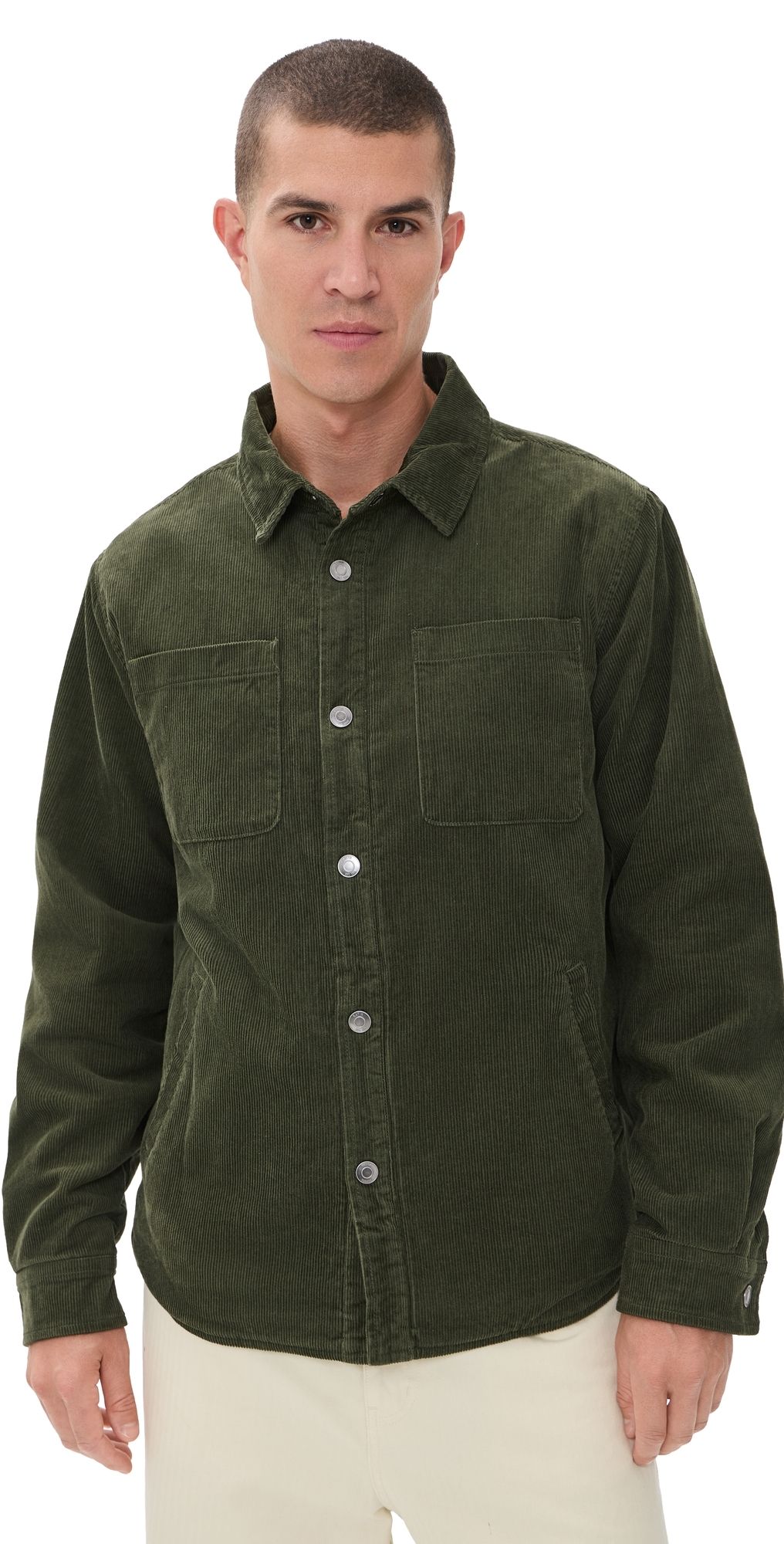Katin Harold Corduroy Shacket Dark Olive L