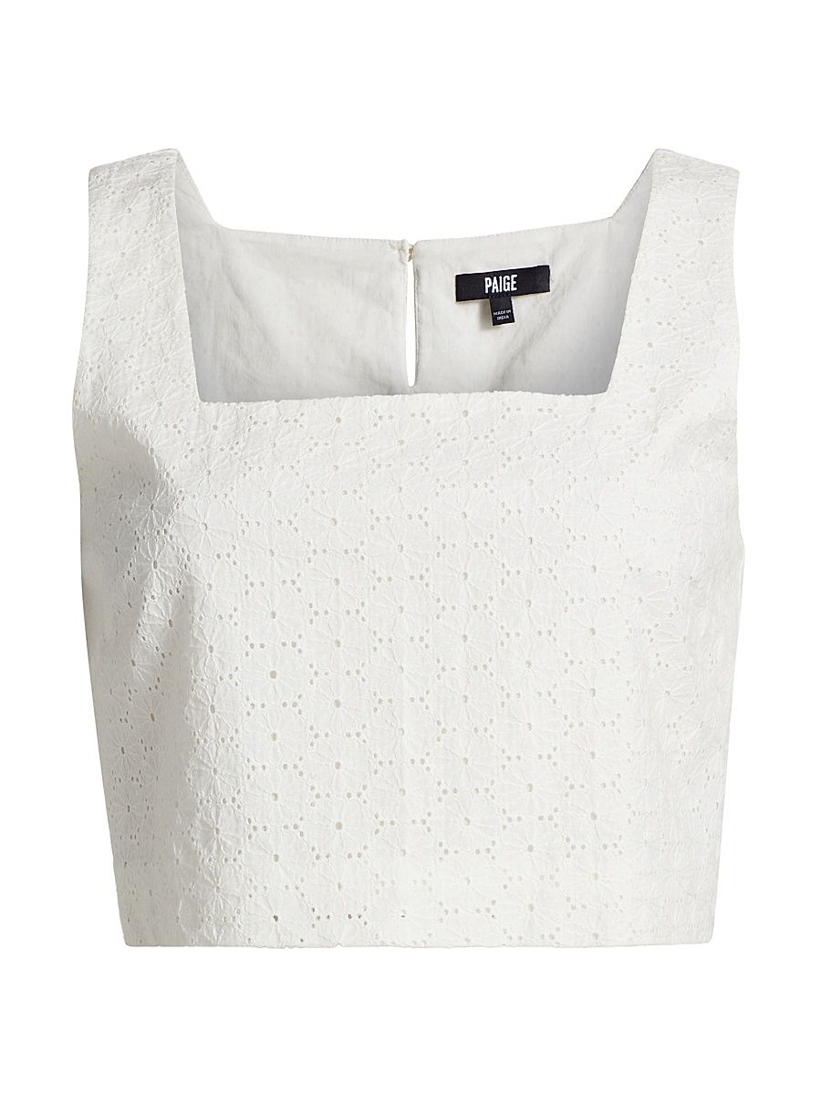 Women's Aelita Cotton Crop Top - White - Size XL