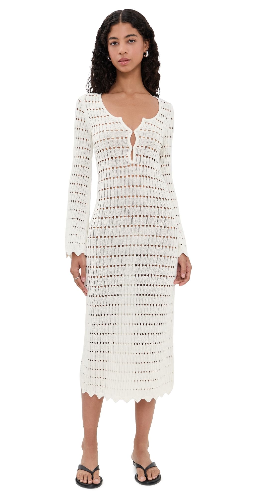 Lioness Leisure Midi Dress Porcelain XXS