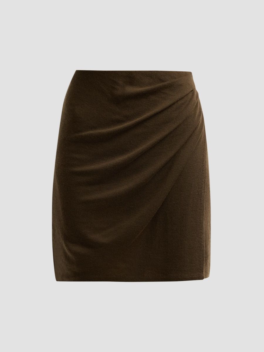 Vince Women's Side Drape Mini Skirt - Pinewood - Size XS