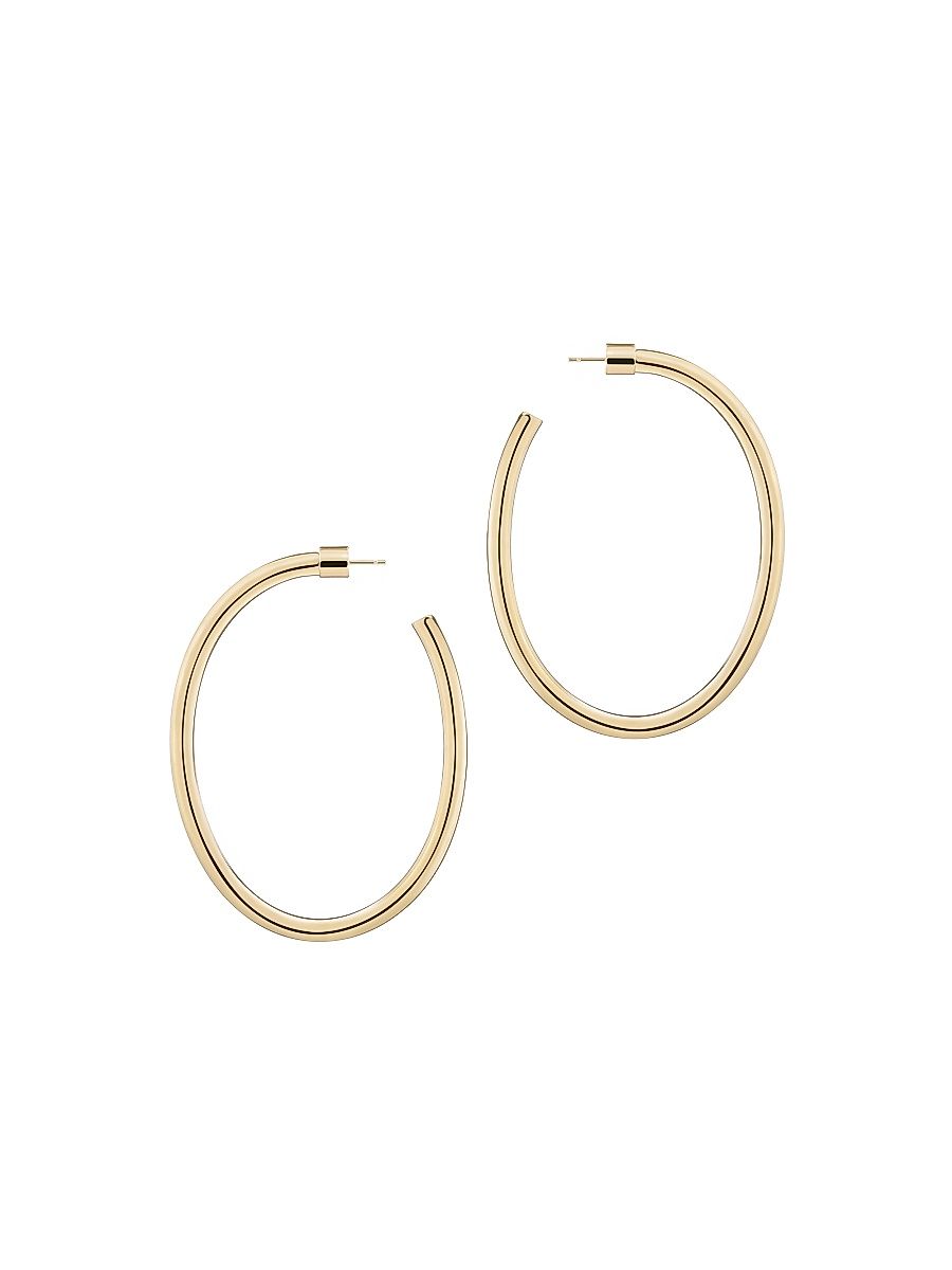 Women's Law 10K-Gold-Plated Petite Hoop Earrings - Yellow Gold