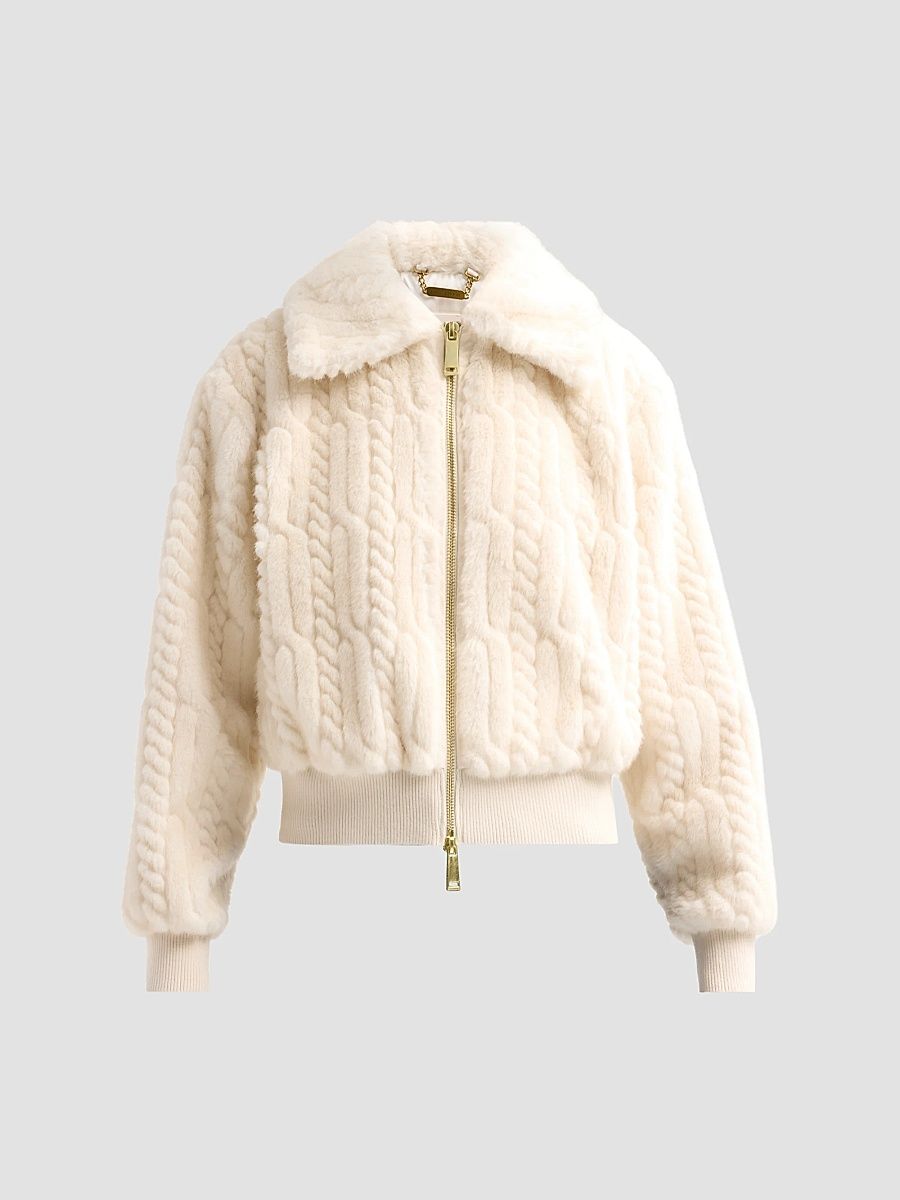 Women's Nola Faux-Fur Jacket - Winter White - Size XL