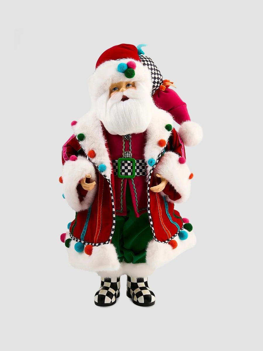 MacKenzie-Childs Confetti Santa Tabletop Figurine
