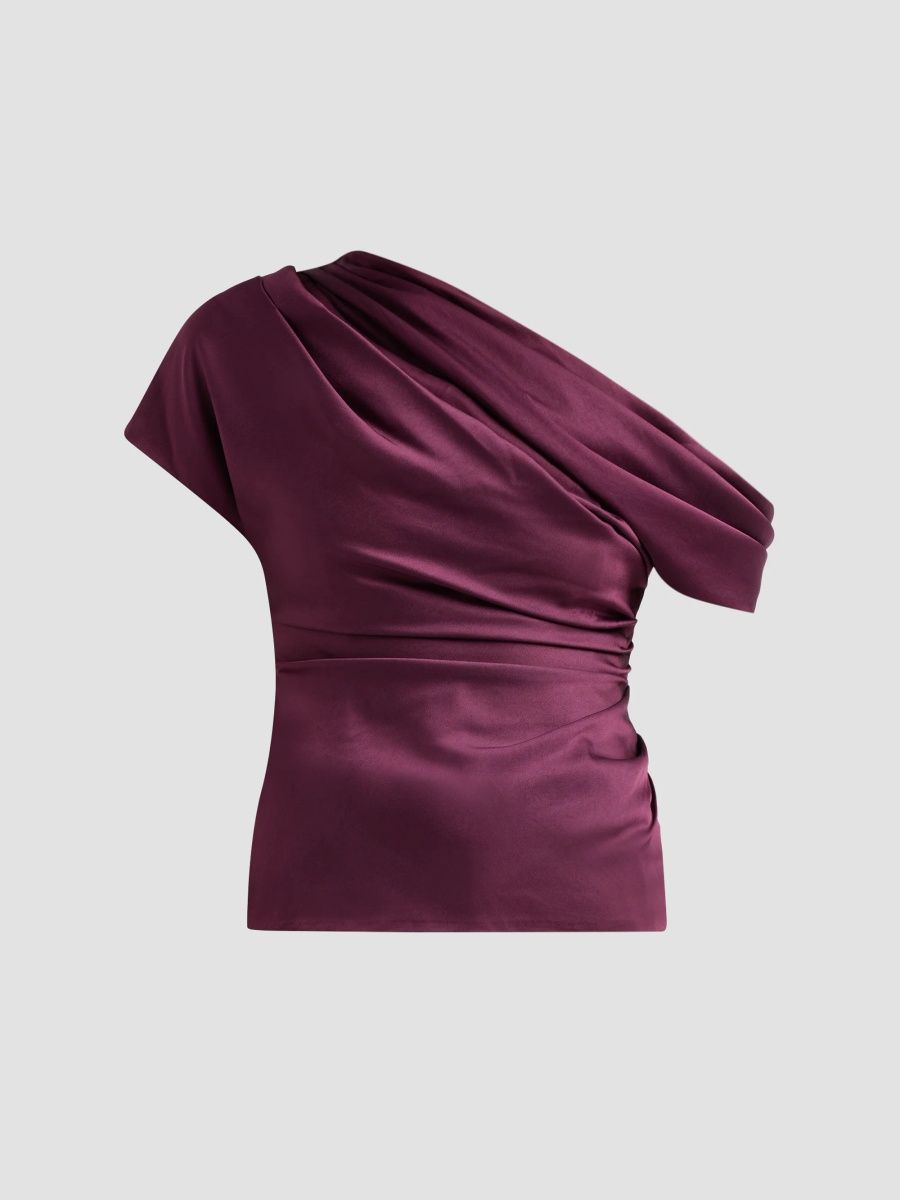 SIMKHAI Women's Phoebe Draped Top - Fig - Size 00