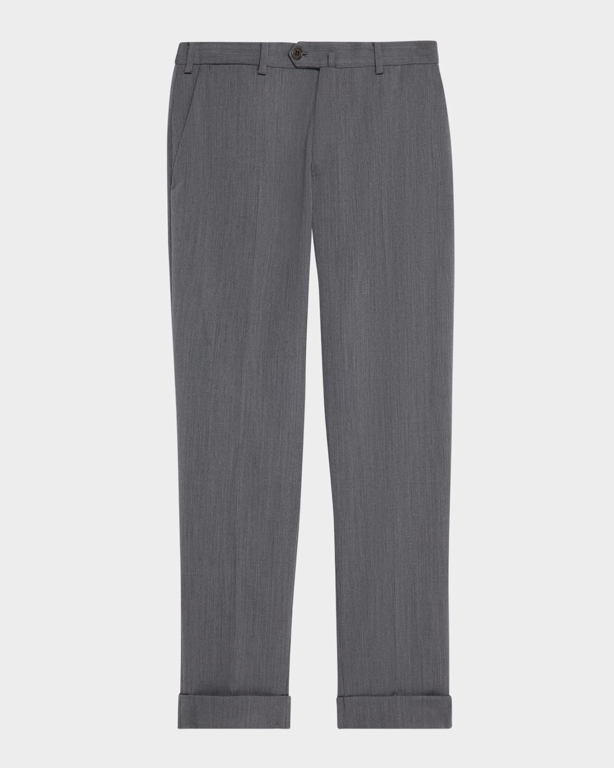Men & apos;s Wool Tonal Stripe Trousers