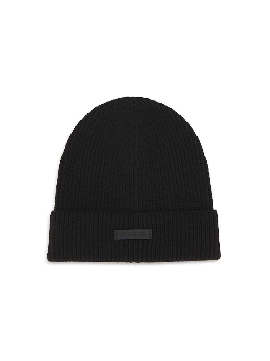 Men's Knit Wool Beanie - Black