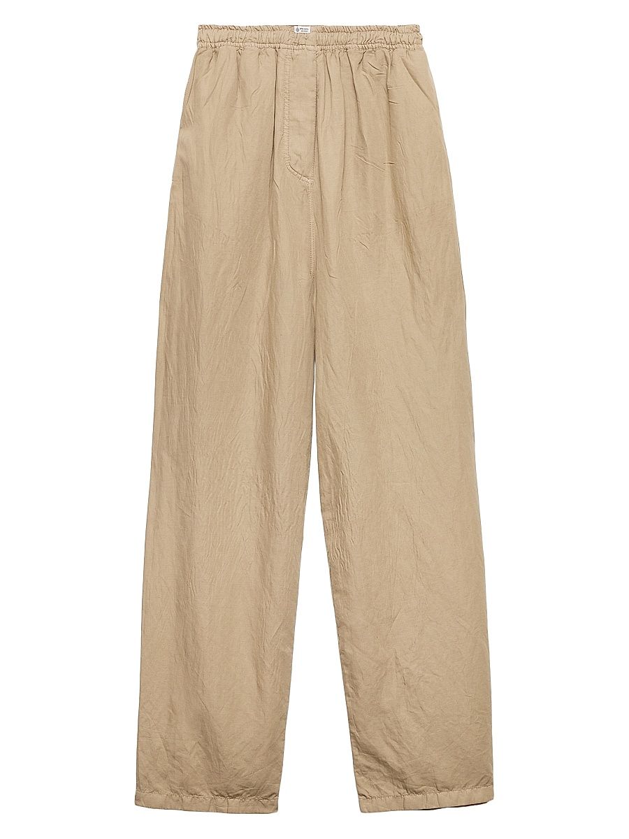 Women's Old Cotton and Linen Pants - Beige - Size 6