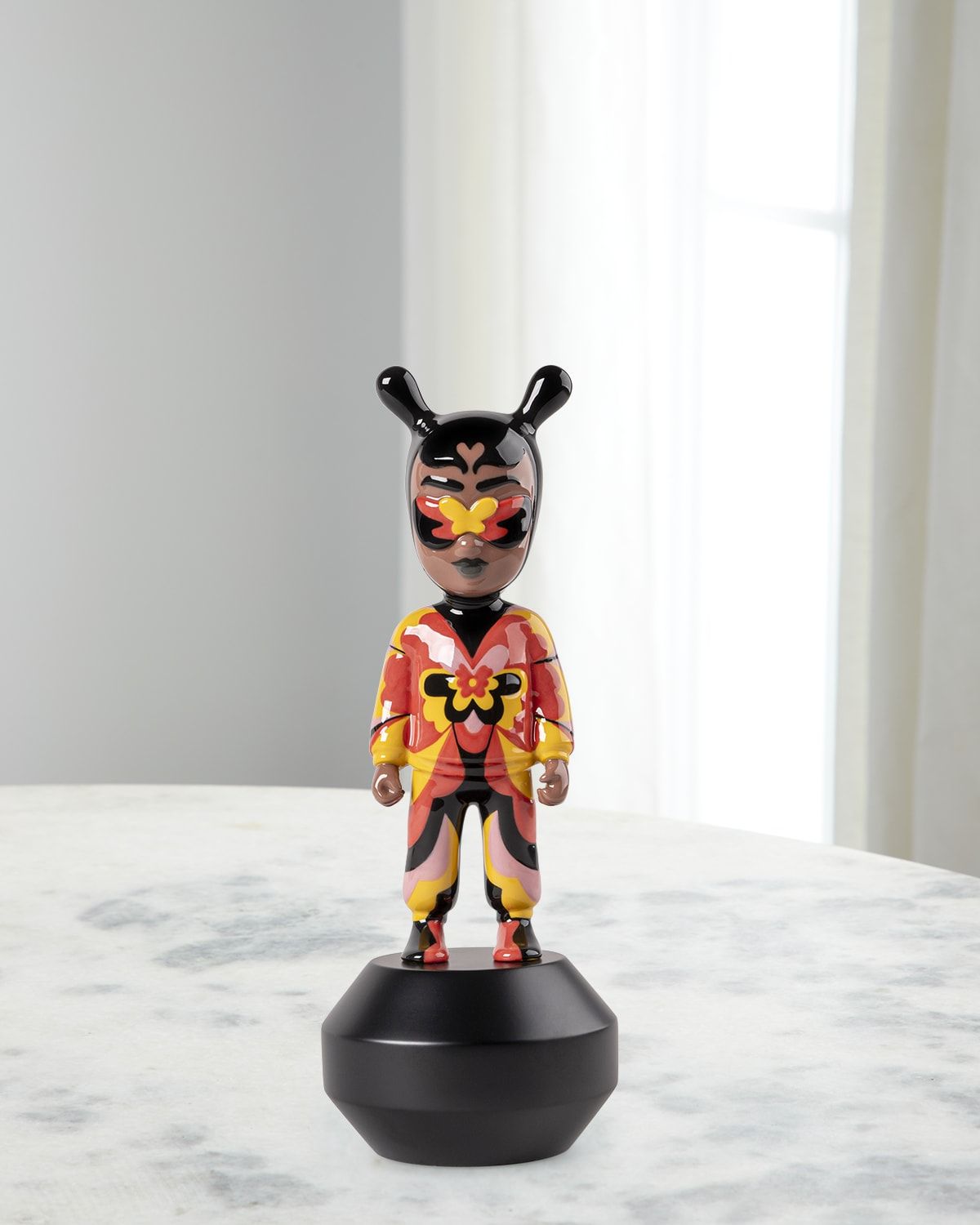 The Guest by Jade Purple Brown Little Sculpture