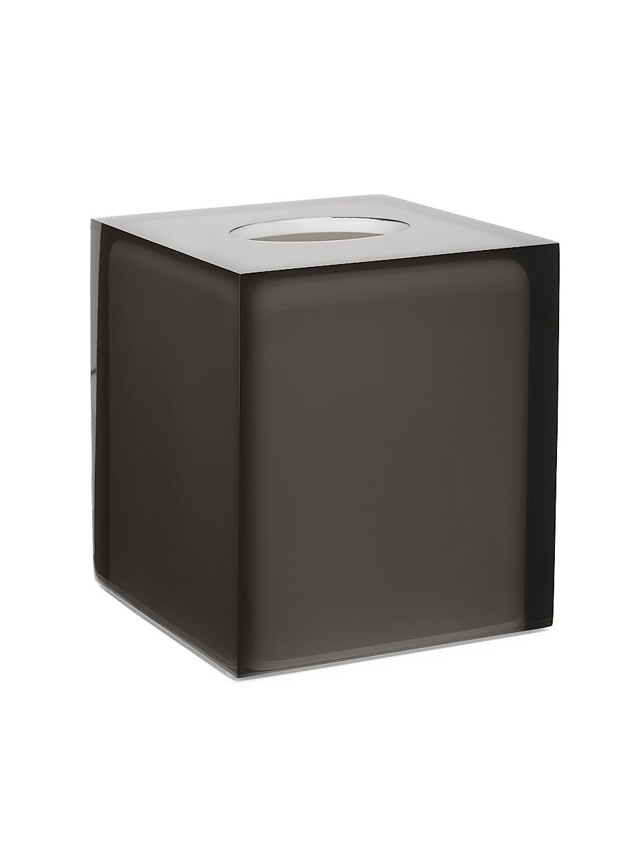 Hollywood Acrylic Tissue Box Holder - Smoke