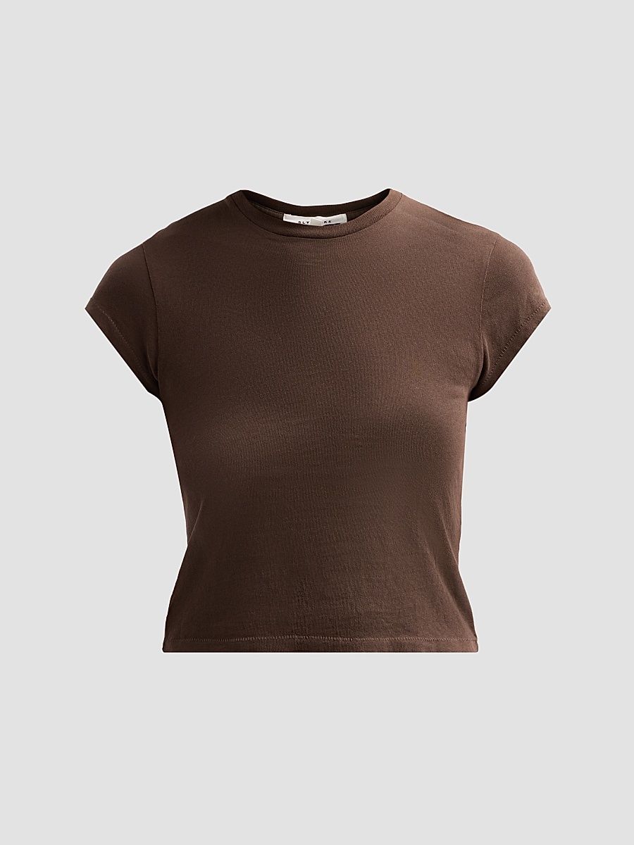 SLVRLAKE Women's Cap Sleeve Cotton T-Shirt - Norther Cedar - Size Small