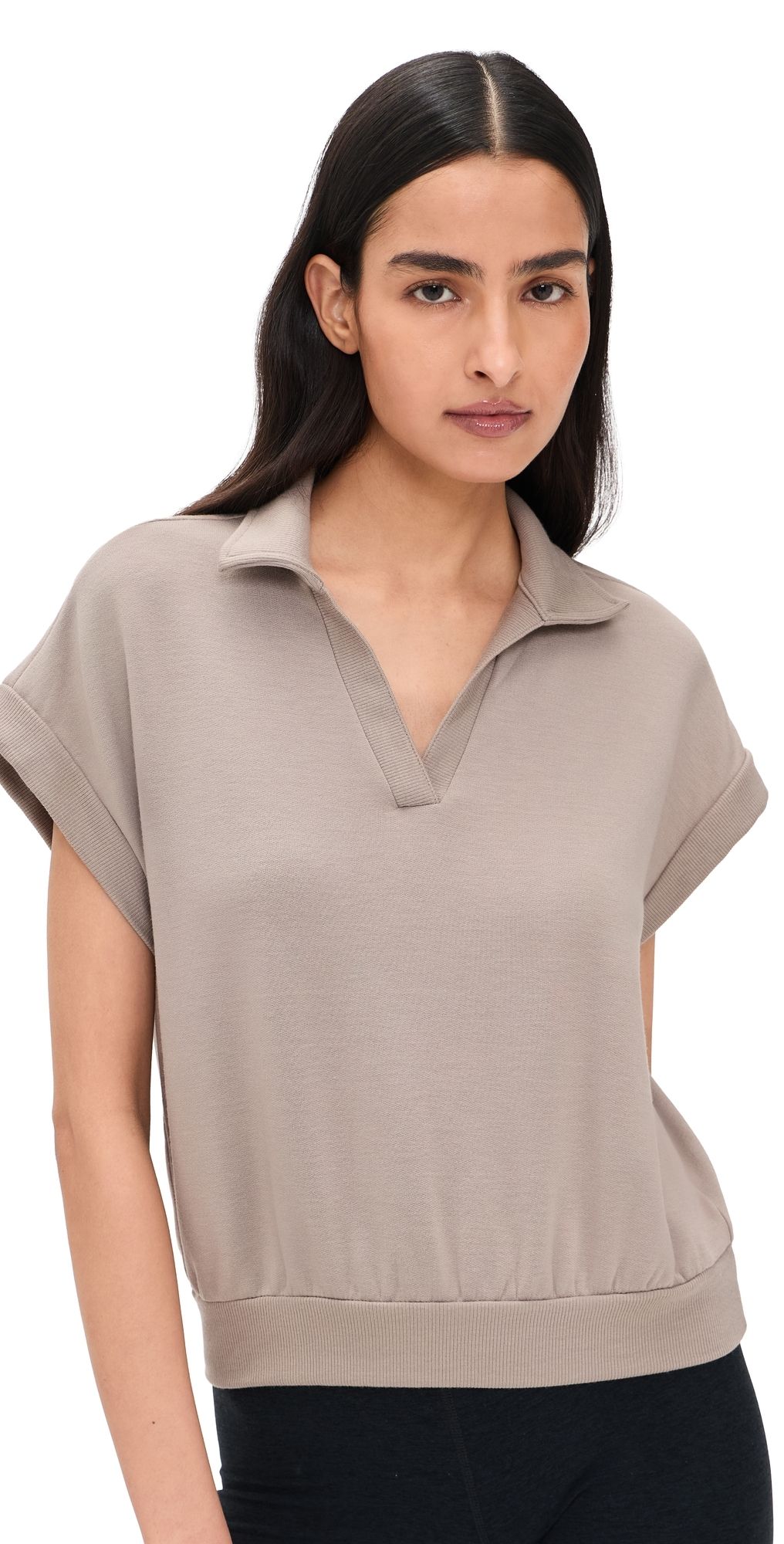 Splits59 Evie Fleece Polo Latte L