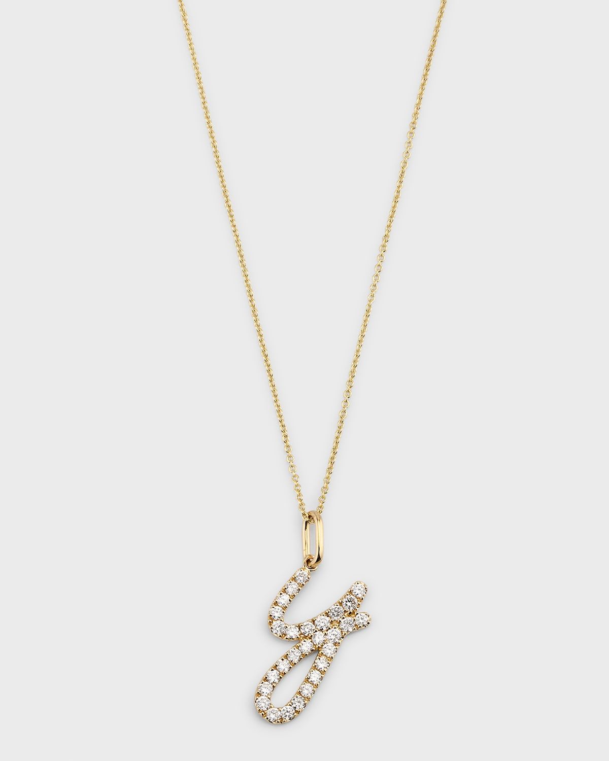14k Diamond Pave Initial Necklace