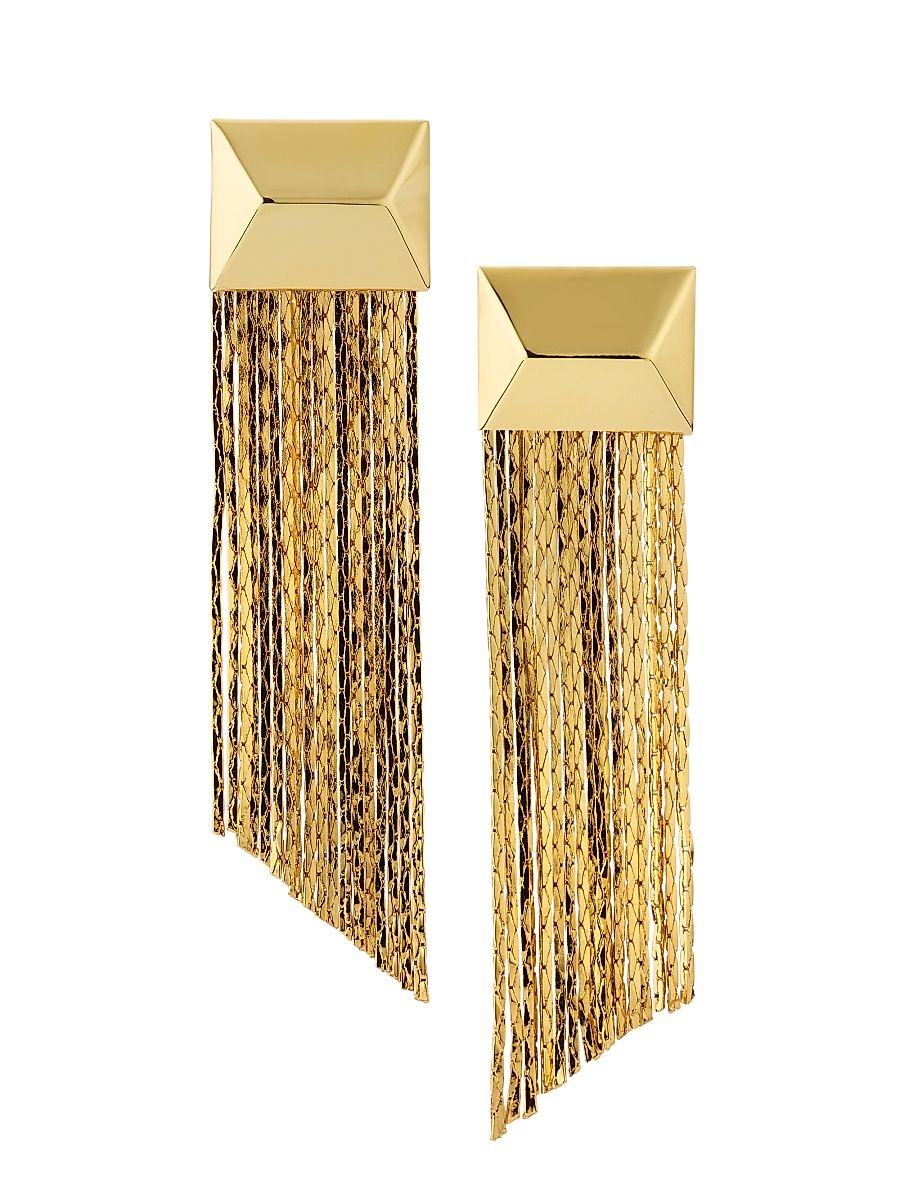 Women's 14K-Gold-Plated Fringe Ear Jackets - Gold