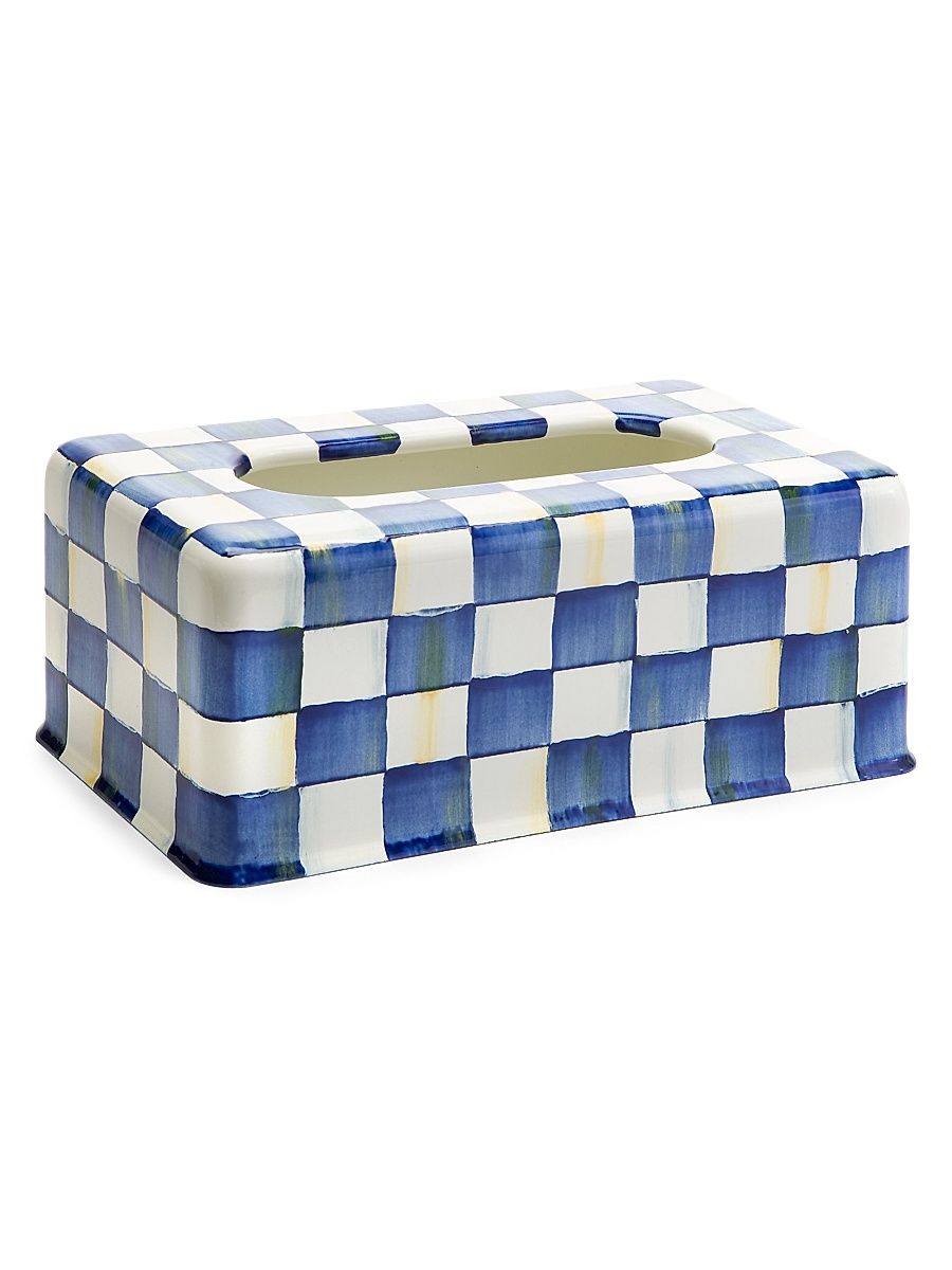 Royal Check Enamel Standard Tissue Box Cover