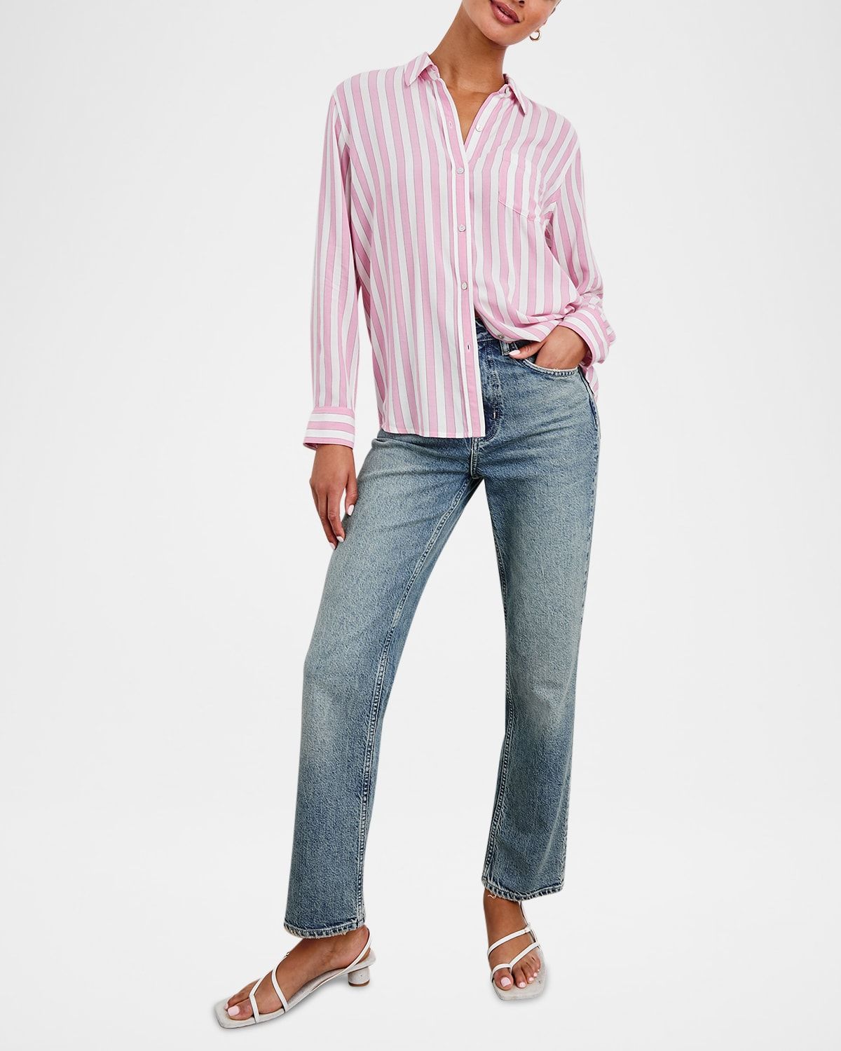 Wren Striped Button-Front Shirt