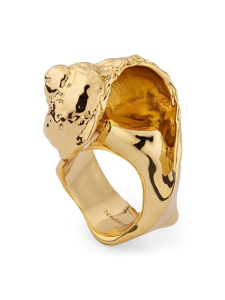 Women's Shell 12K-Gold-Plated Ring - Gold - Size 7