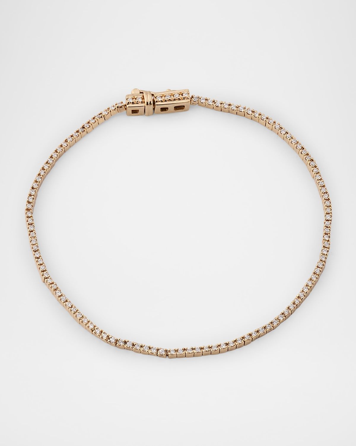 14K Gold Skinny Diamond Tennis Bracelet