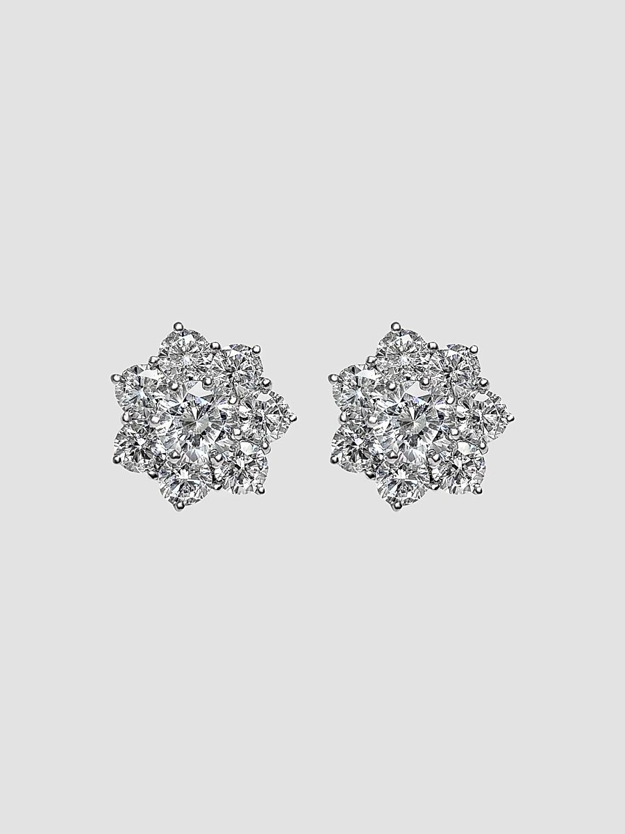 Women's Sterling Silver & 5.15 TCW Cubic Zirconia Flower Stud Earrings - Canary