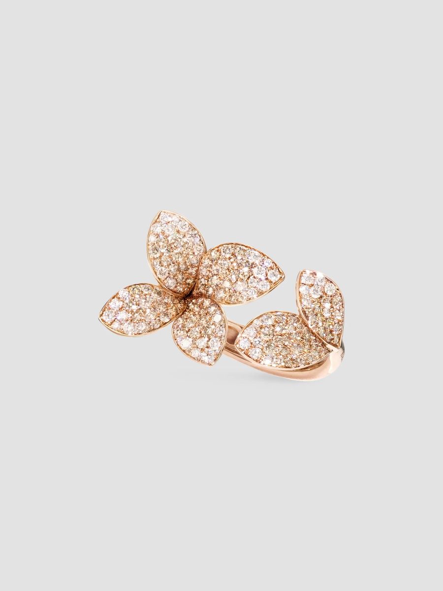 Pasquale Bruni Women's Giardini Segreti 18K Rose Gold & 1.33 TCW Diamond Floral Cuff Ring - Rose Gold - Size 6.75