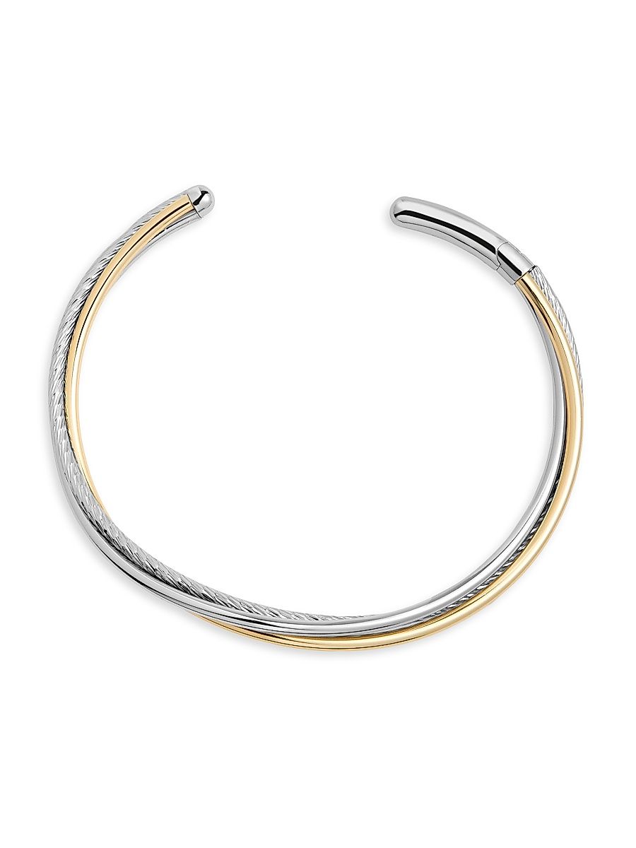 Women's Odell Two-Tone Collar Necklace - Silver Gold