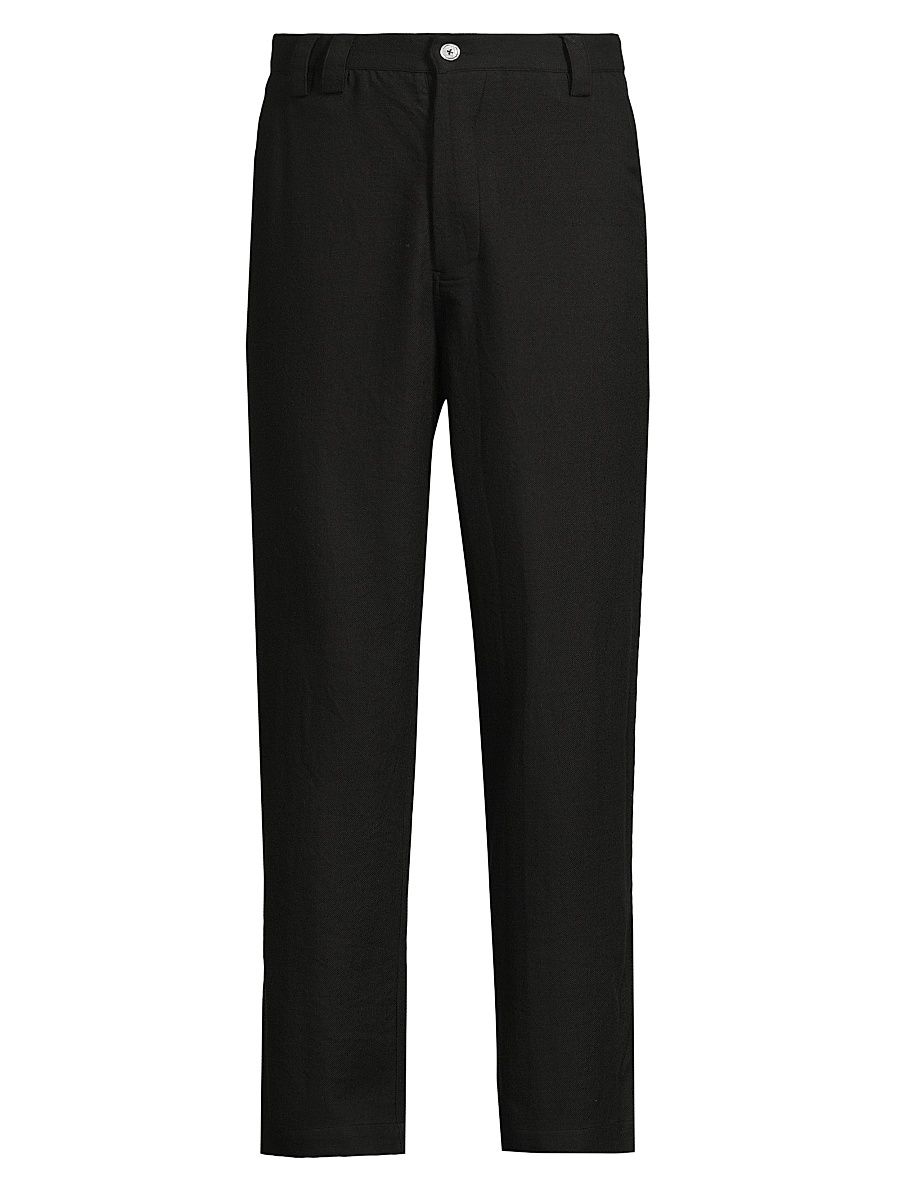 Men's Regular-Fit Cashmere-Wool Pants - Black - Size 36