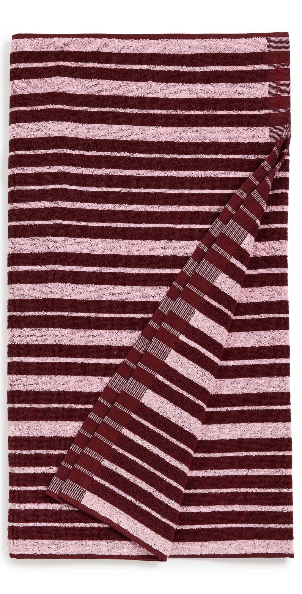 Marimekko Raide Bath Towel Burgundy Stripe One Size
