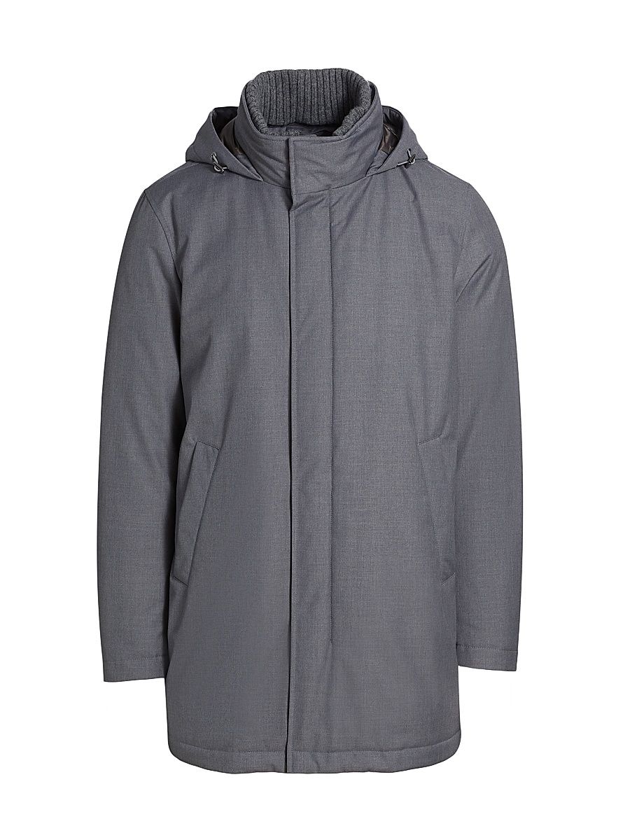 Men's Sub-Zero Down Hooded Parka - Charcoal - Size 34