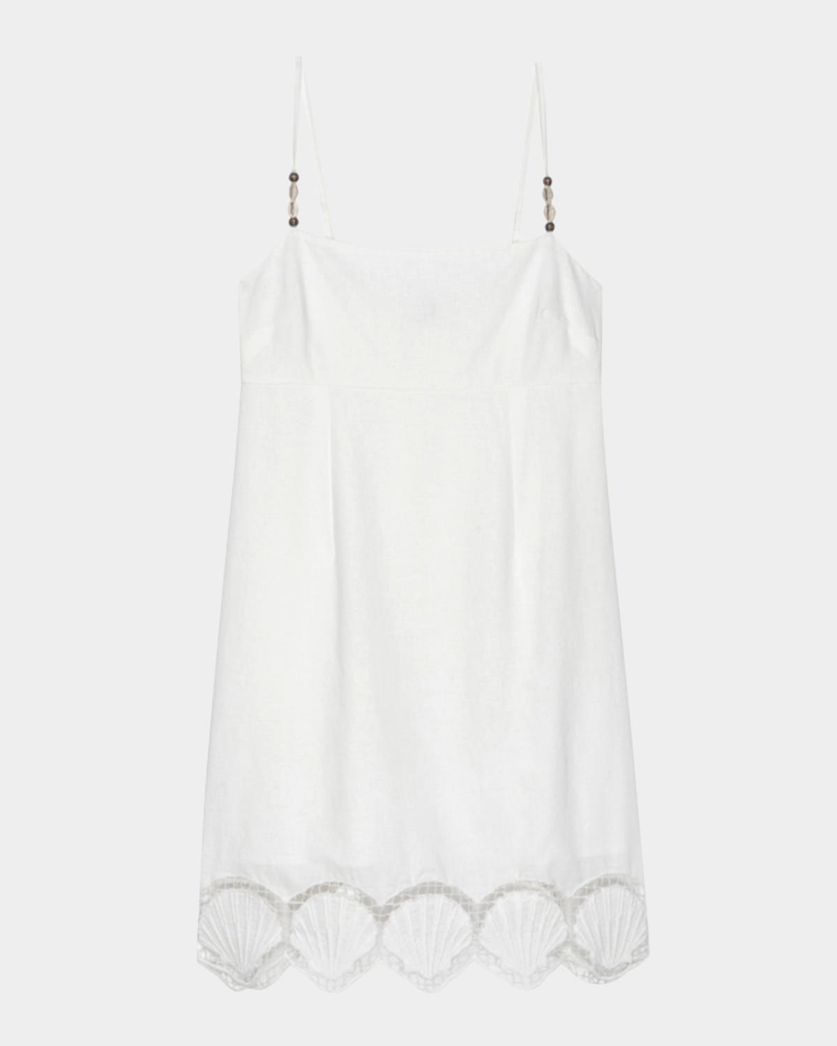 Susana Seashell Embroidered Mini Dress