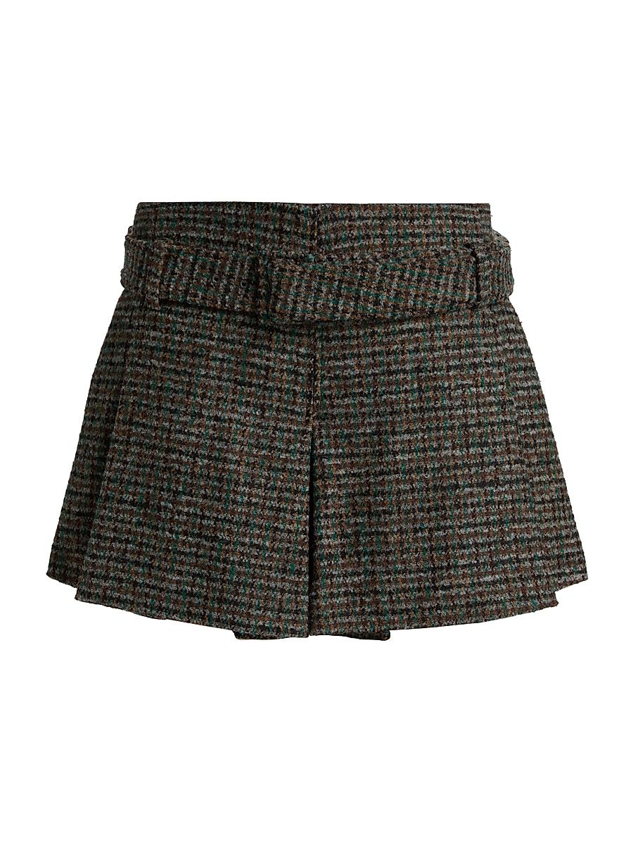 Women's Como Tweed Shorts - Cognac Forest - Size 8