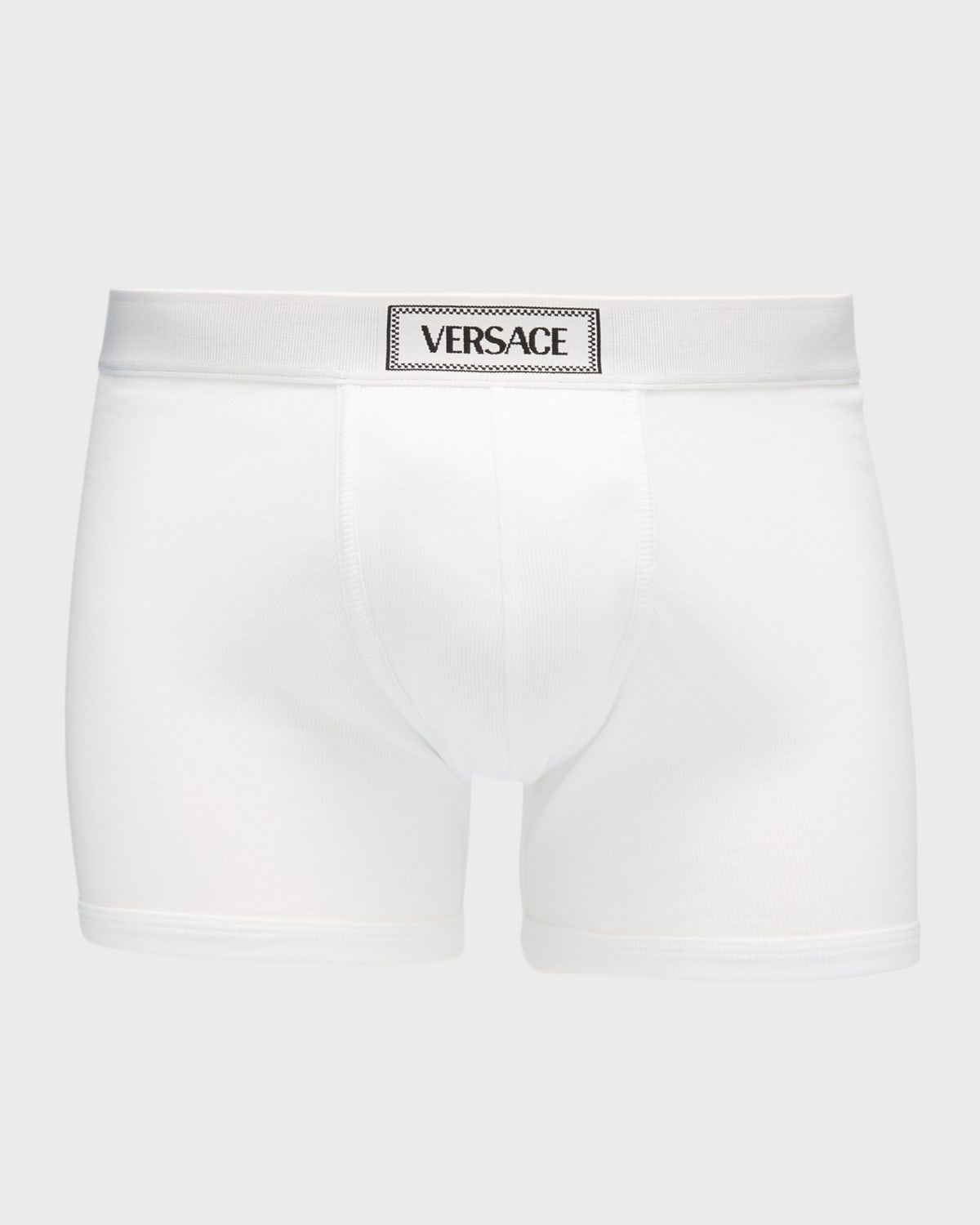 Men & apos;s Ribbed Cotton Logo Boxer Briefs