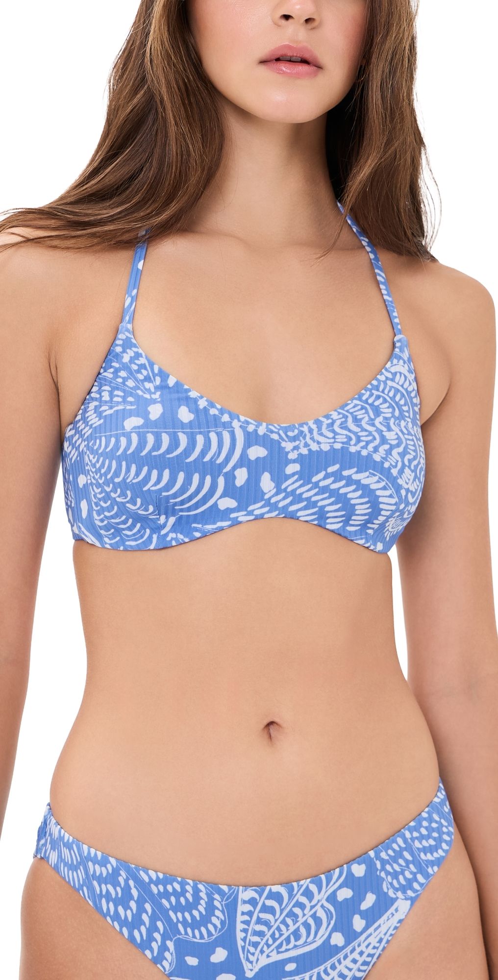 Vitamin A Sierra Scoop Bralette Top Blue L