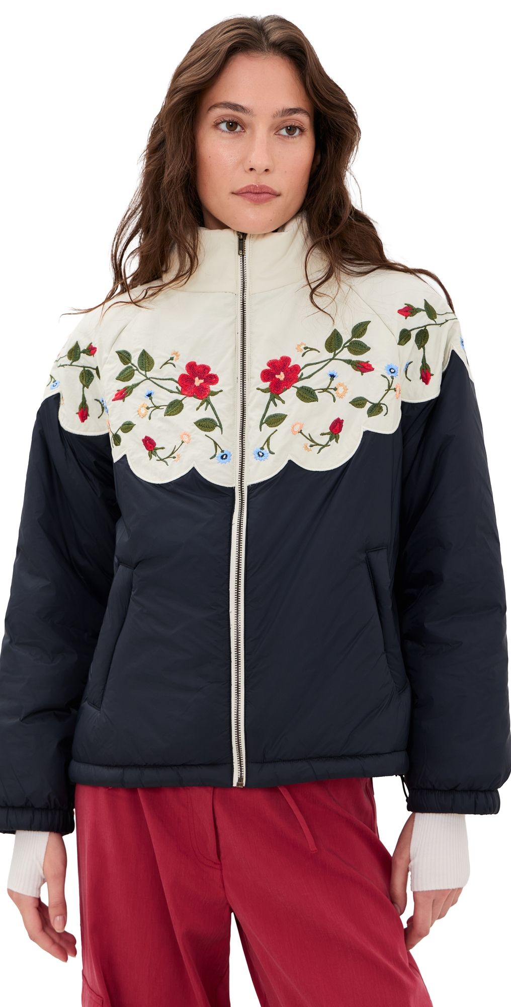 THE GREAT. Outdoors The Wildflower Puffer Almost Black XL