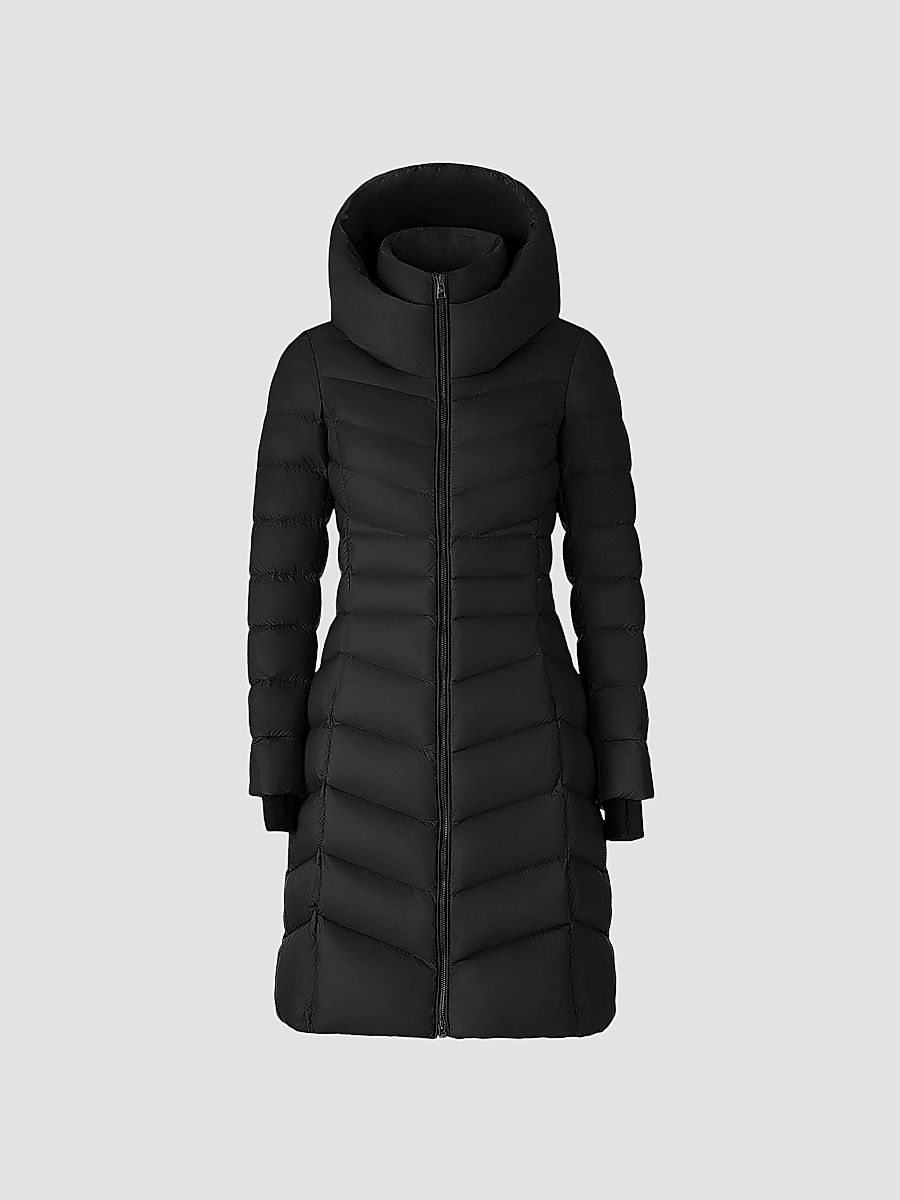 Women's Lita Midi Down Coat - Black - Size Large