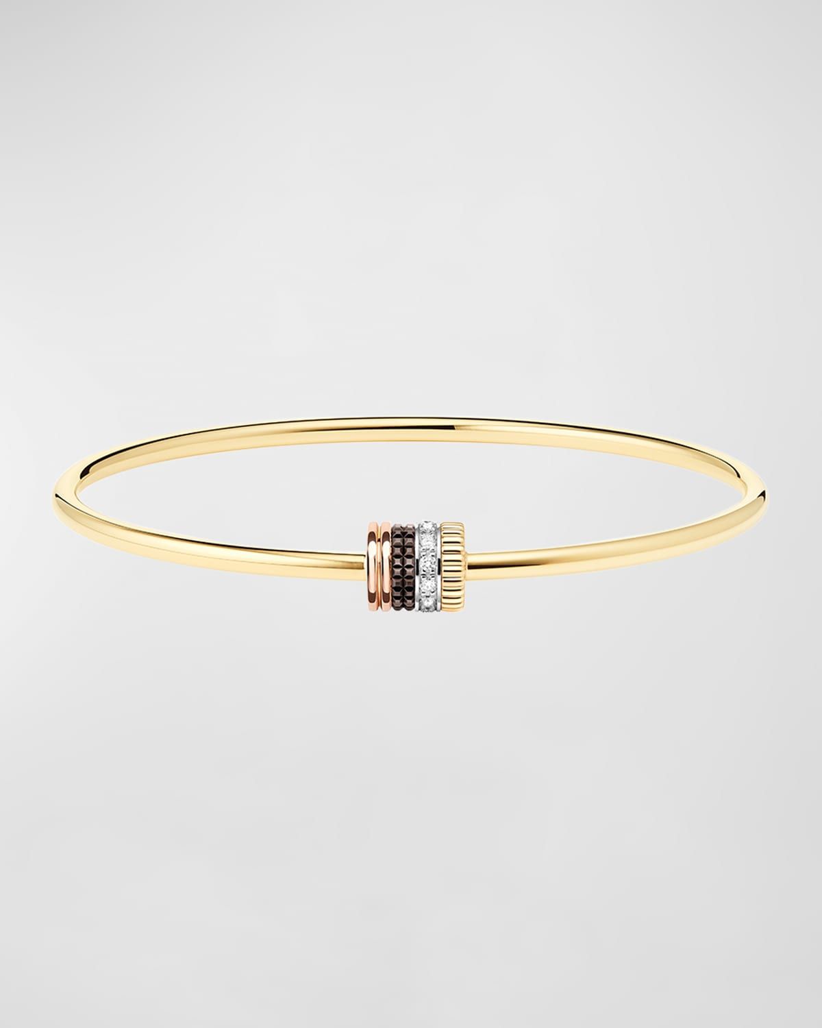 Quatre 18K Gold Diamond Bangle Bracelet